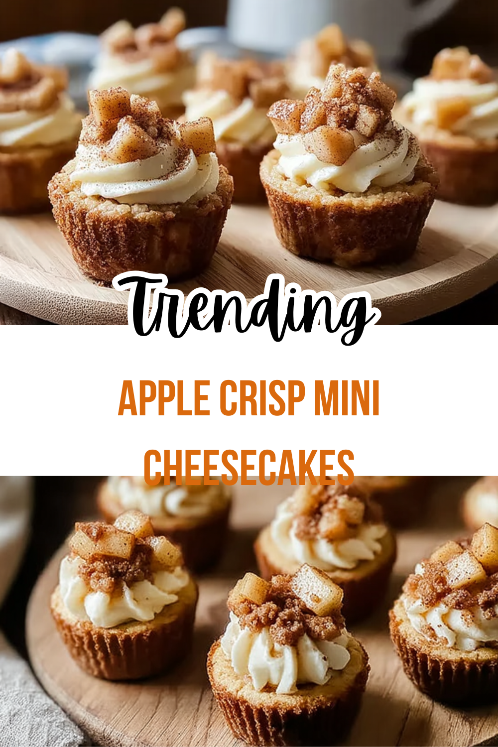 Apple Crisp Mini Cheesecakes