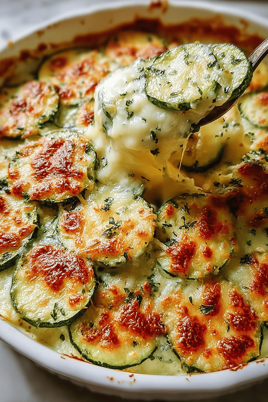 Baked Zucchini Cheese Crisp