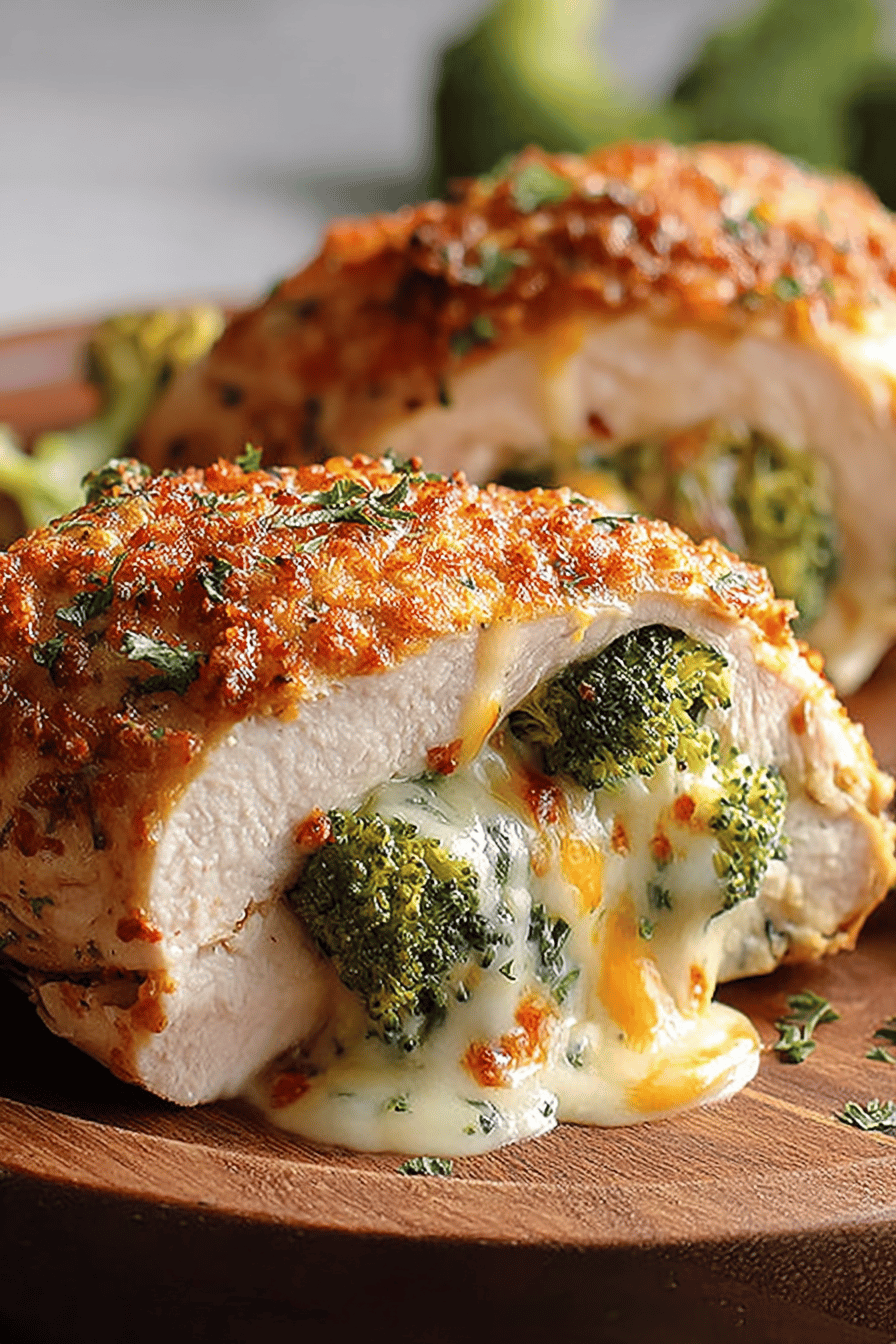Broccoli Cheese Stuffed Chicken