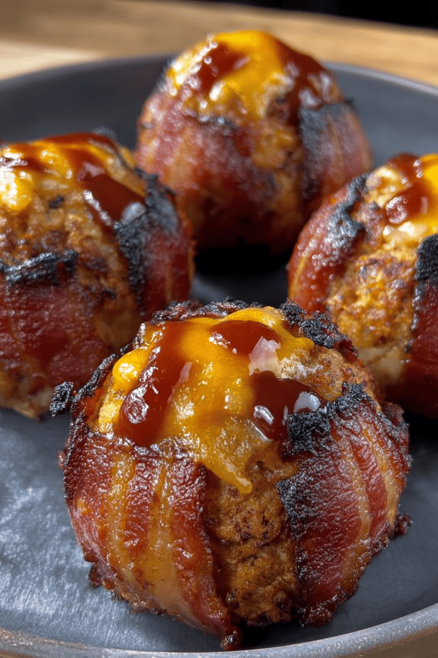 Cheddar Stuffed Bbq Bacon Bombs