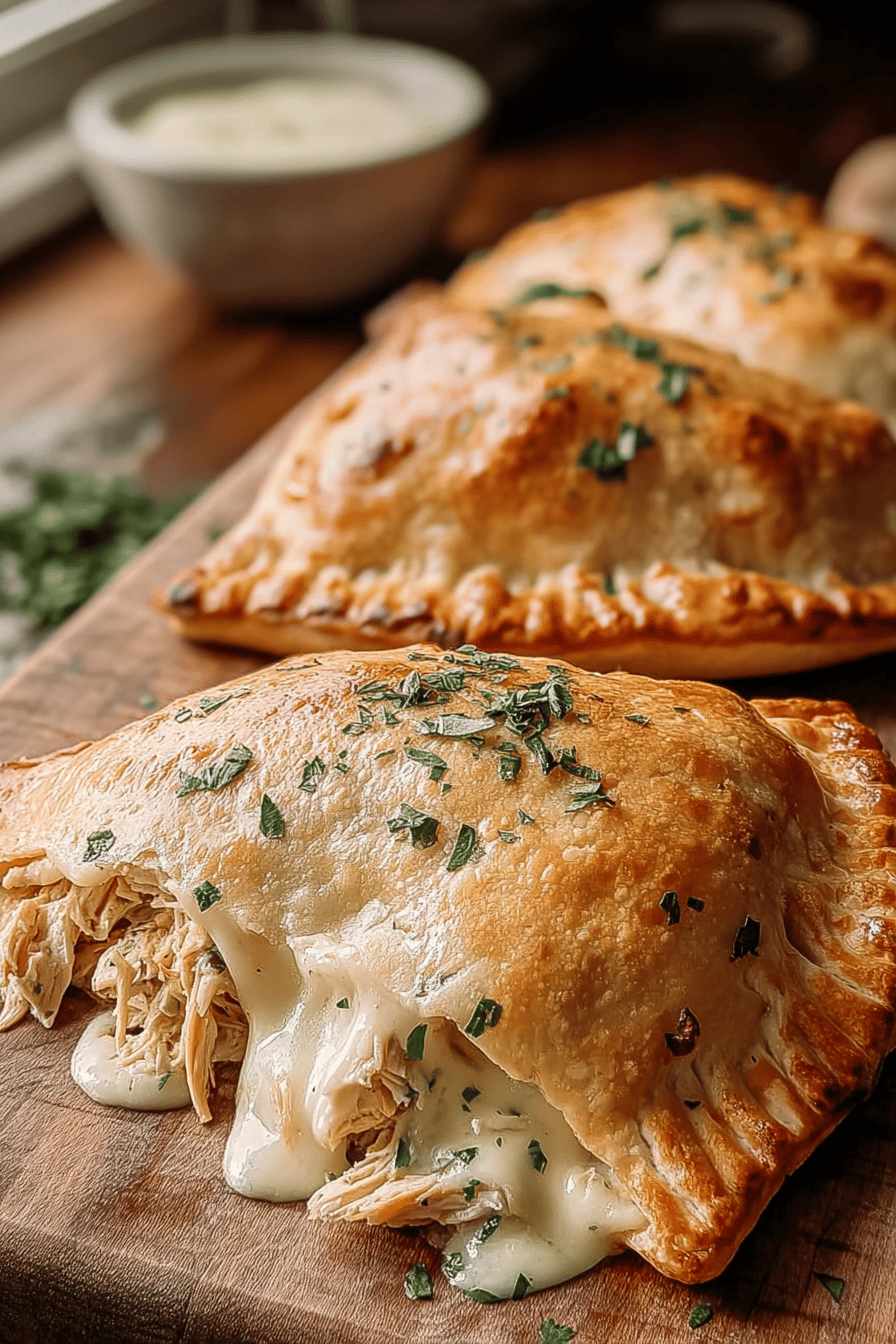 Chicken Alfredo Air Calzones