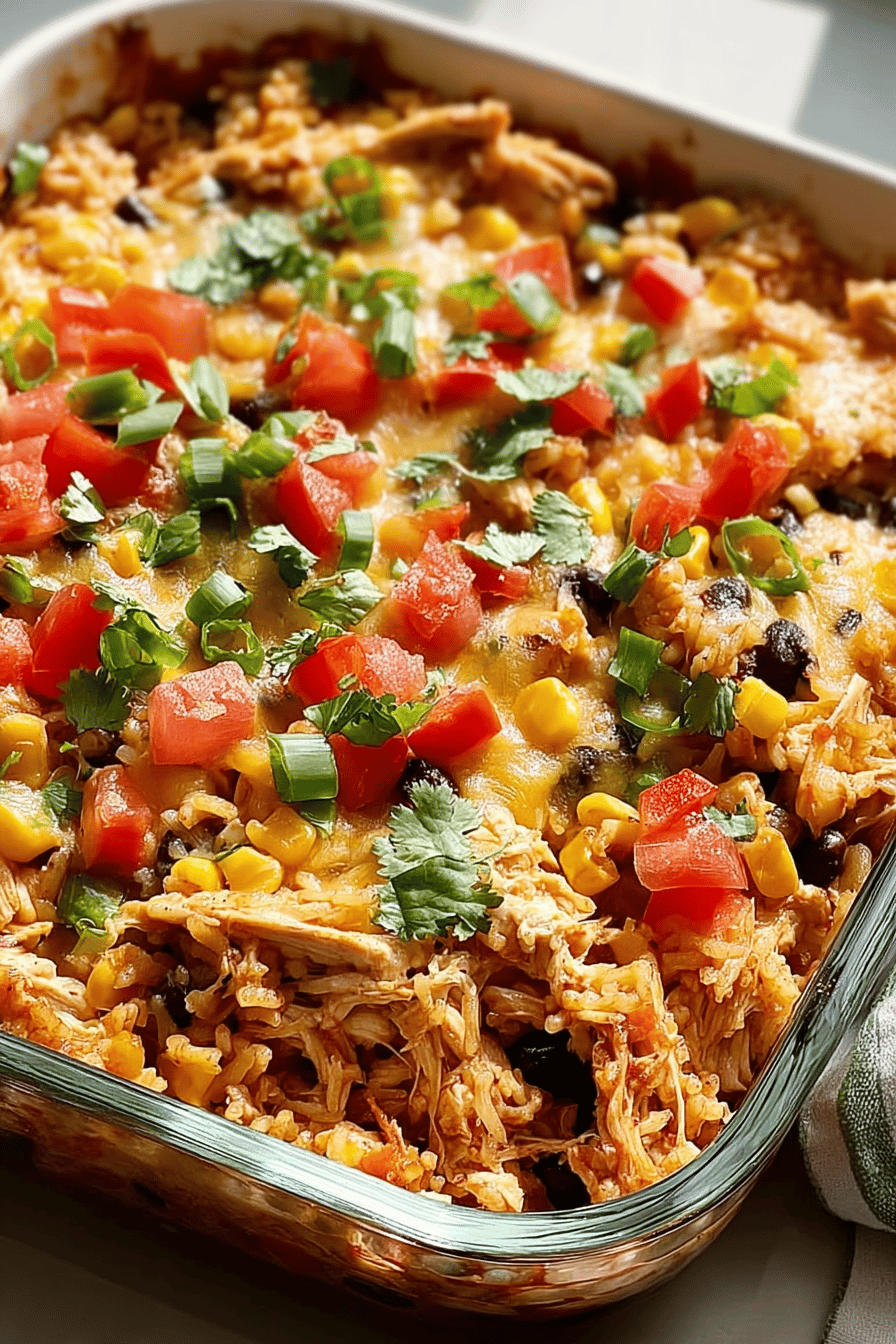 Chicken Fajita Rice Casserole