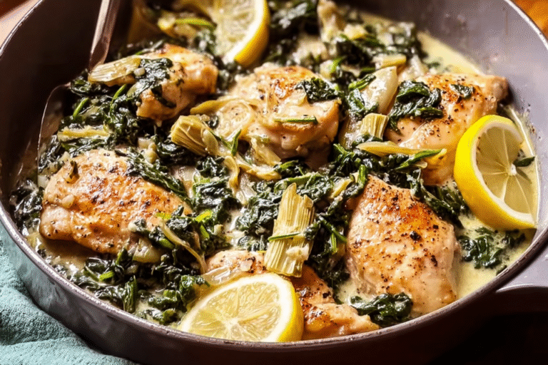 Chicken With Lemon Butter Spinach And Artichokes 24.Png