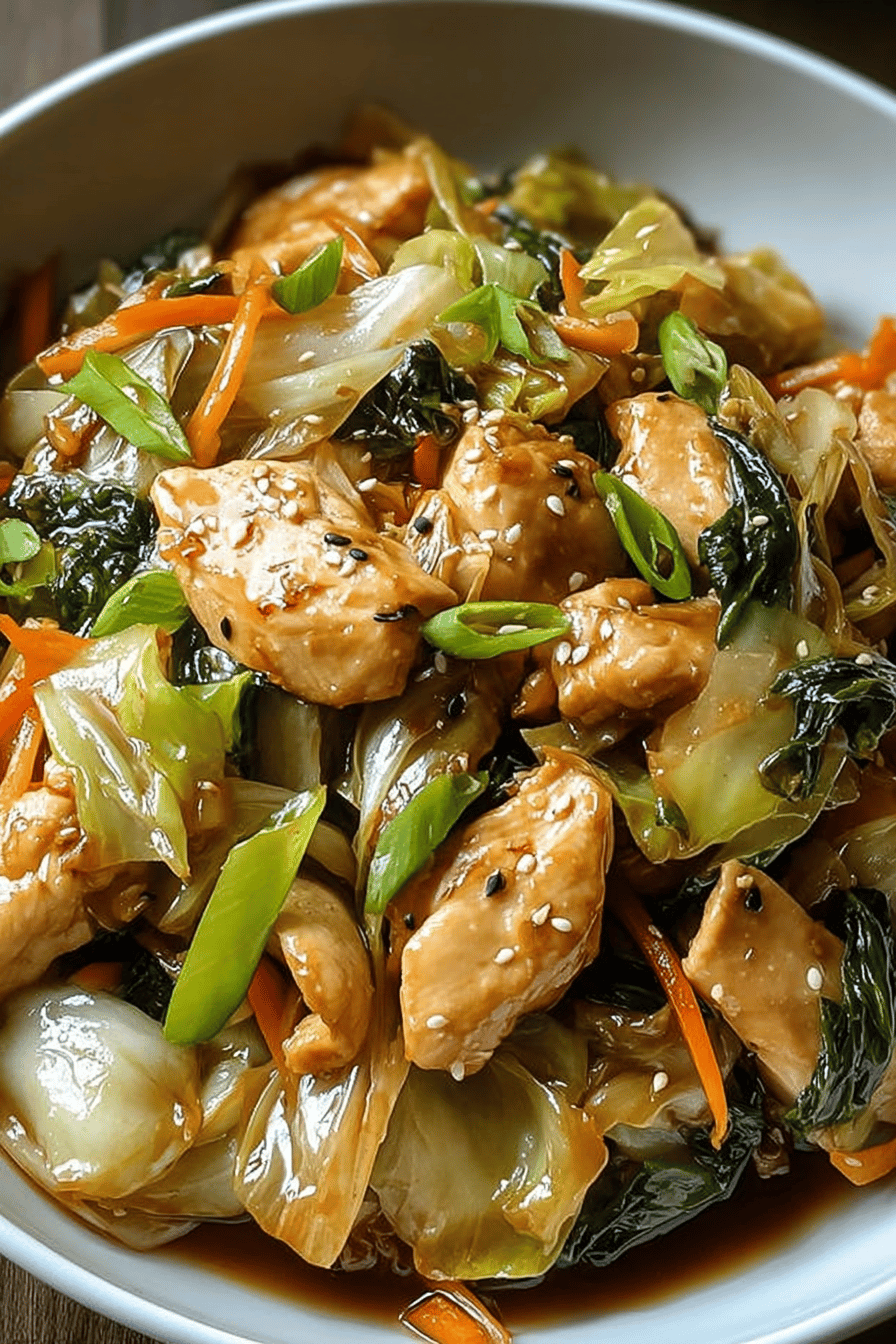 Chinese Chicken Cabbage Stir Fry