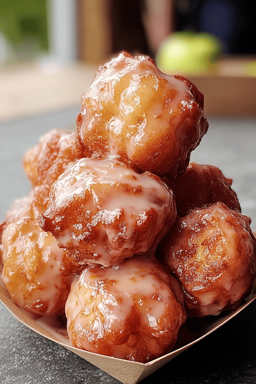 Cinnamon Glazed Apple Fritter