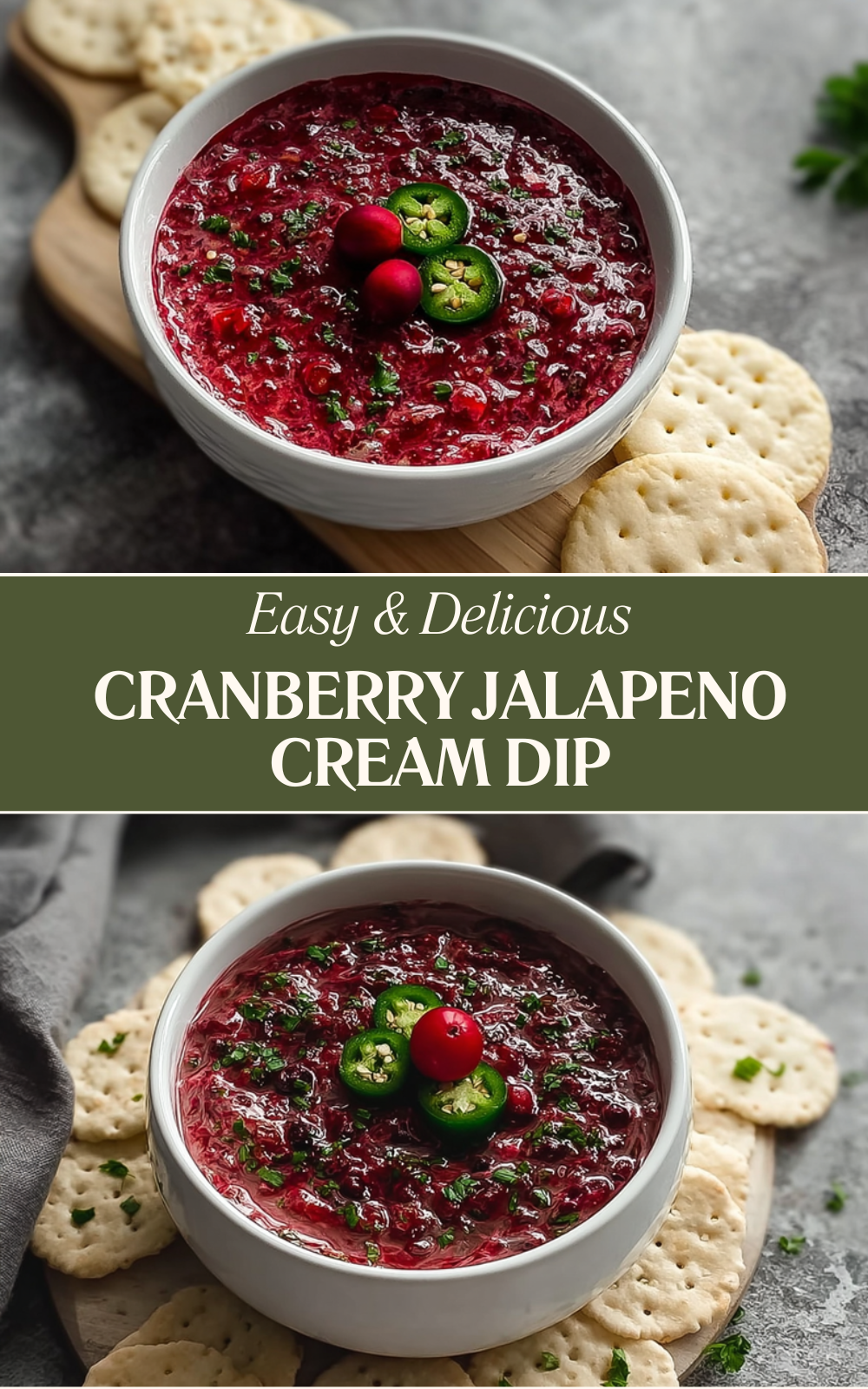 Cranberry Jalapeno Cream Dip