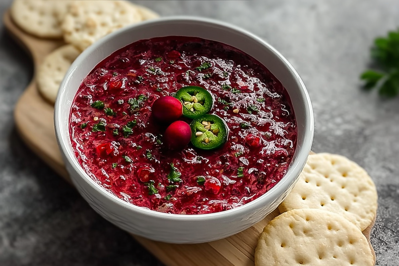 Cranberry Jalapeno Cream Dip