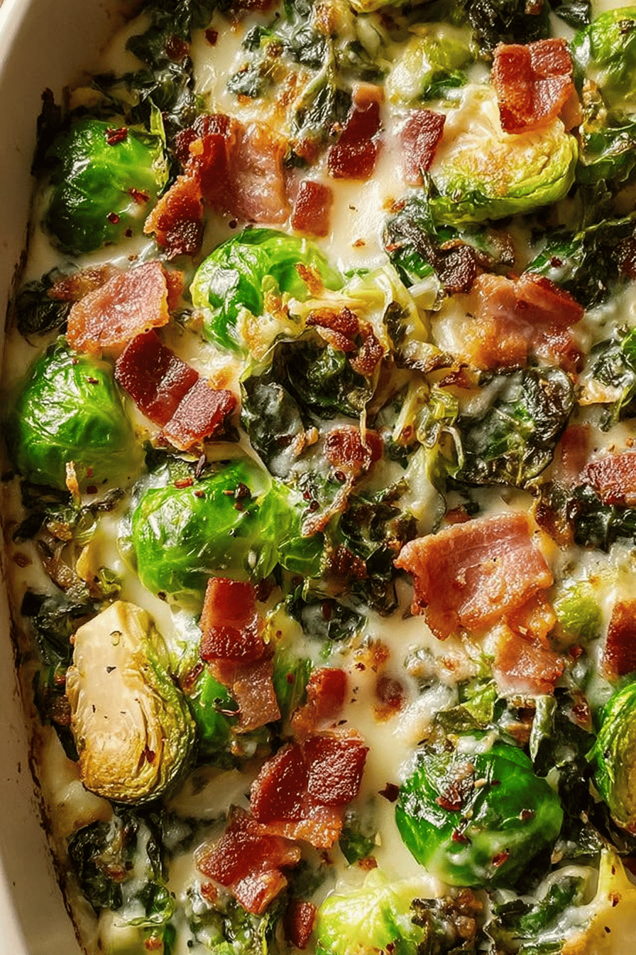 Creamy Brussels Sprouts Bacon