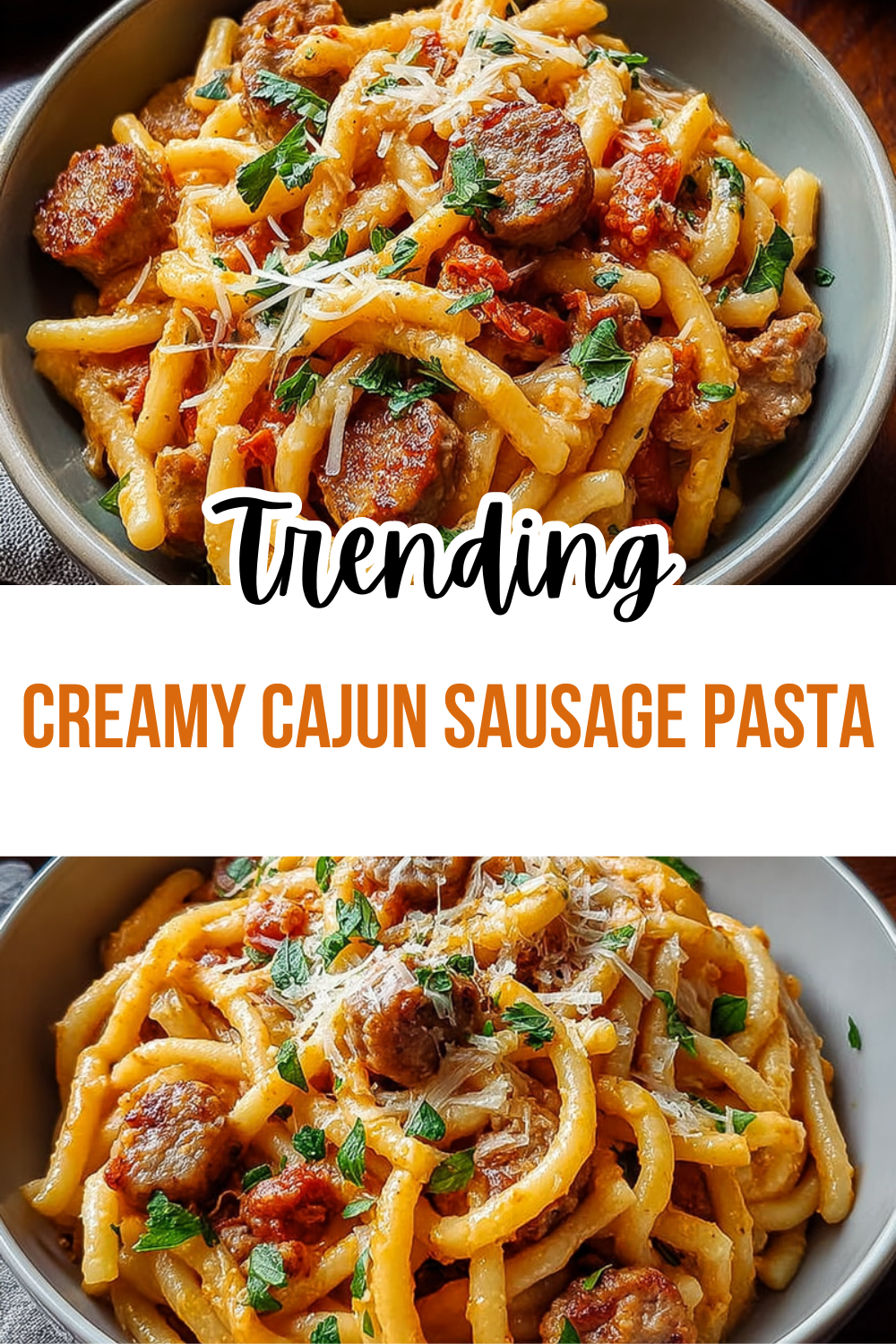 Creamy Cajun Sausage Pasta
