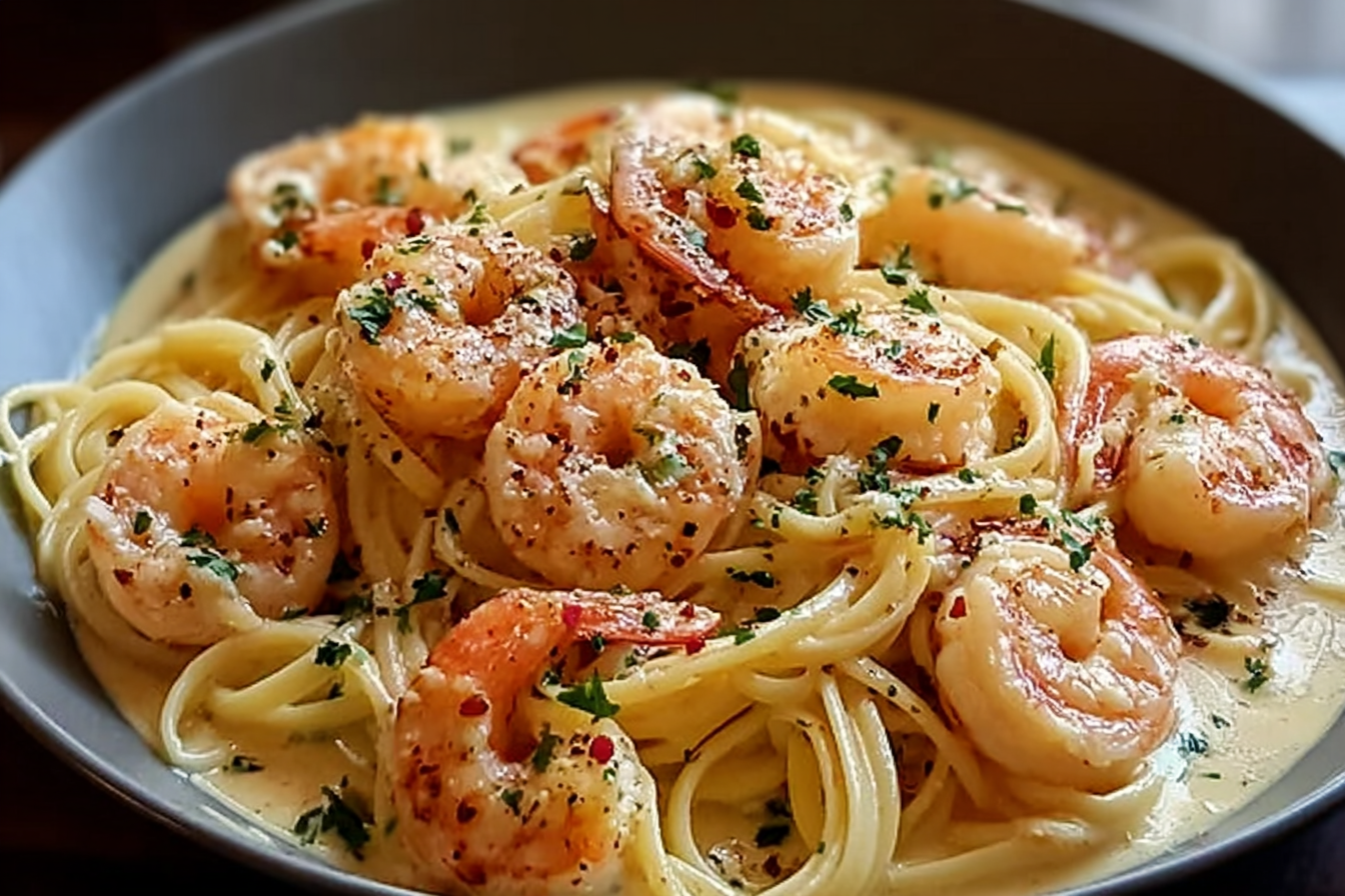 Creamy Garlic Shrimp Pasta