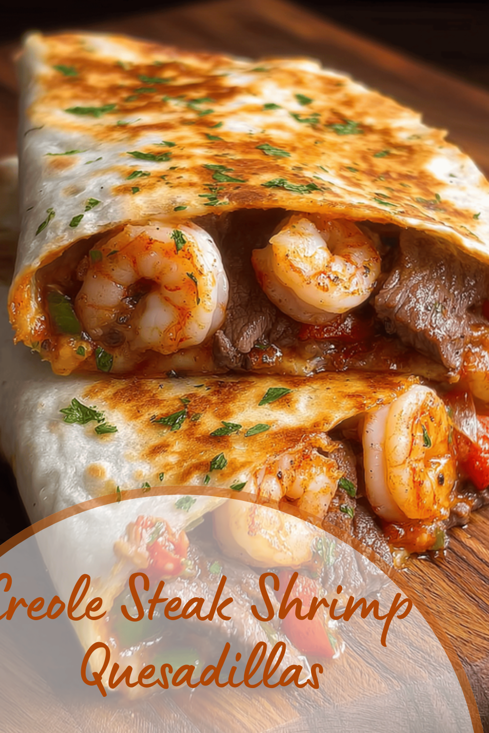 Creole Steak Shrimp Quesadillas