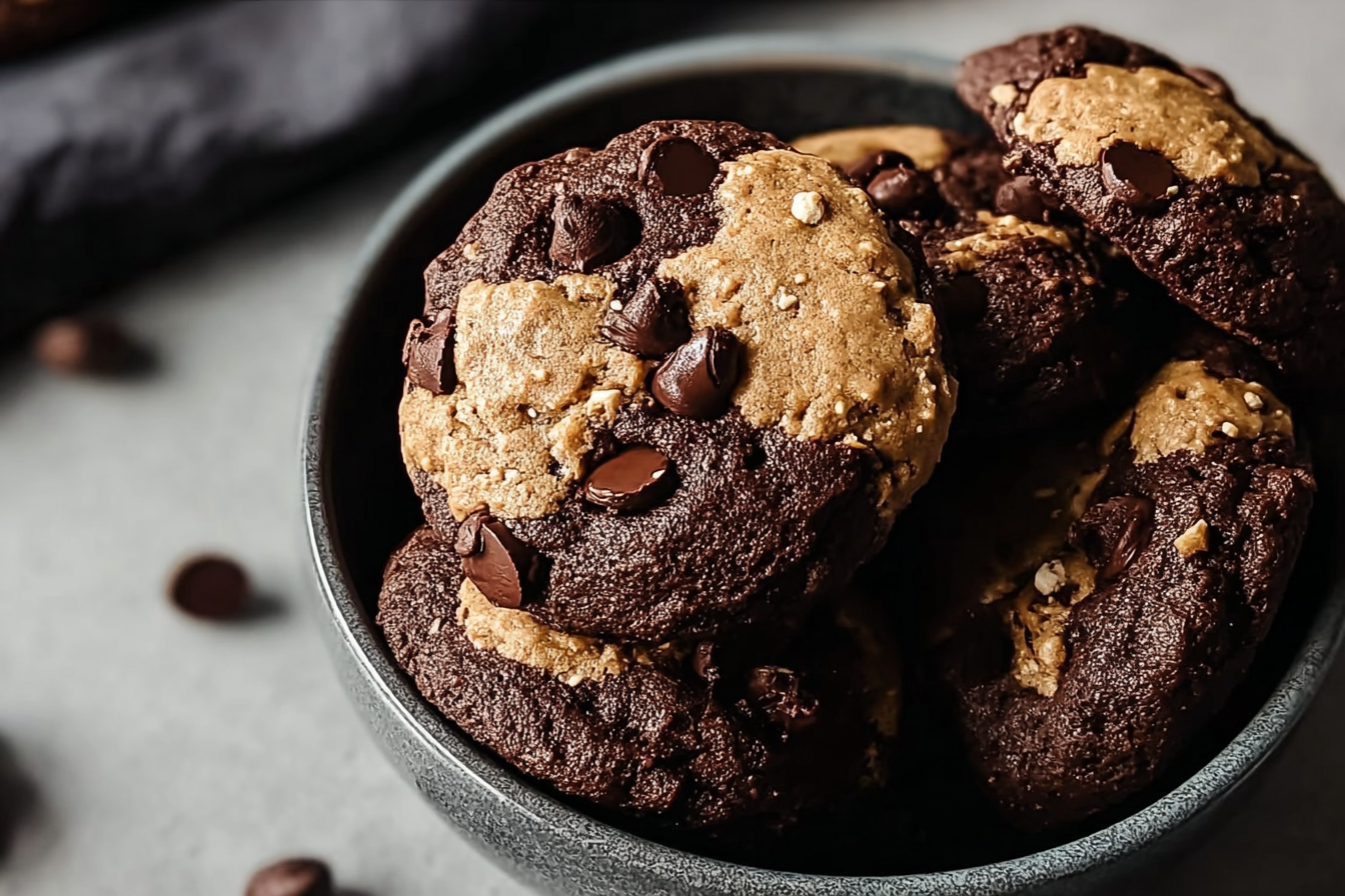 Double Chocolate Chai Tahini Cookies