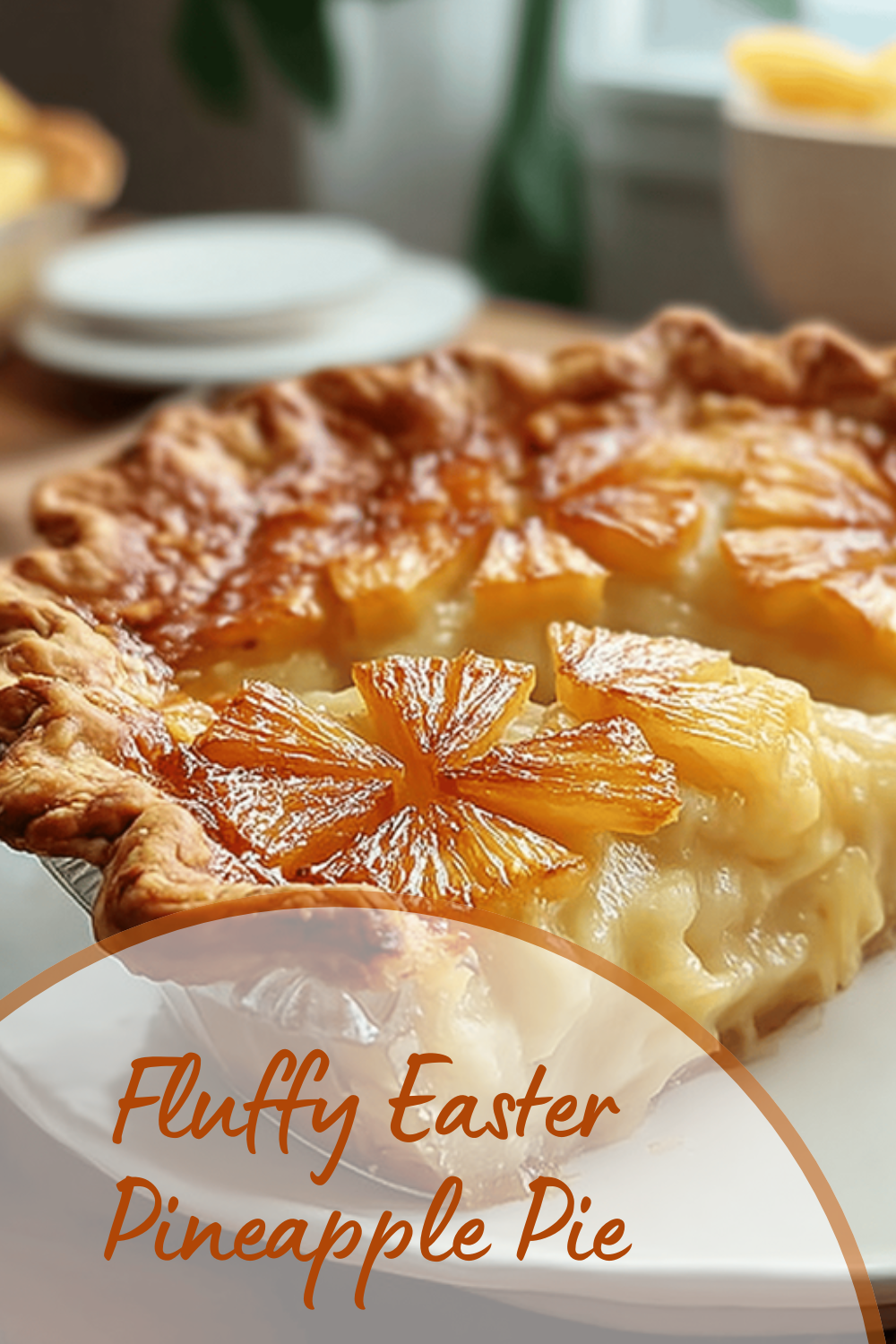 Fluffy Easter Pineapple Pie