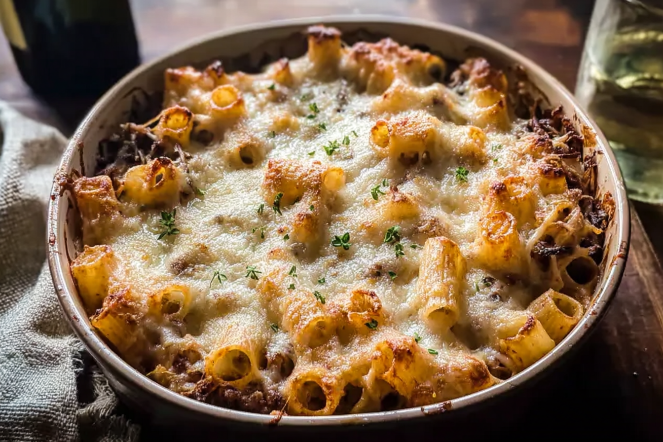 French Onion Pasta Bake