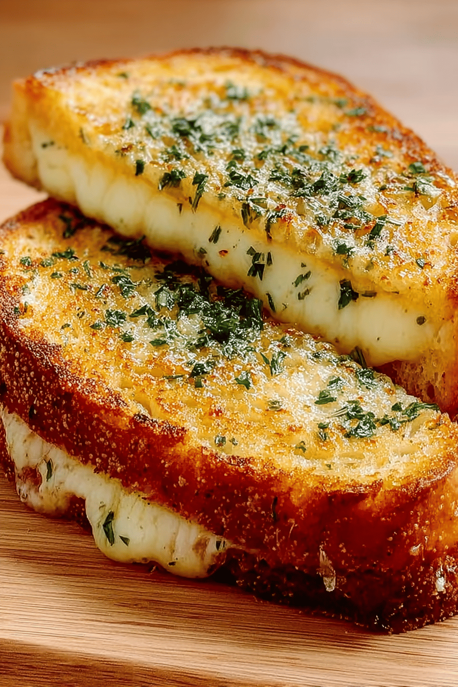 Garlic Bread Grilled Cheese