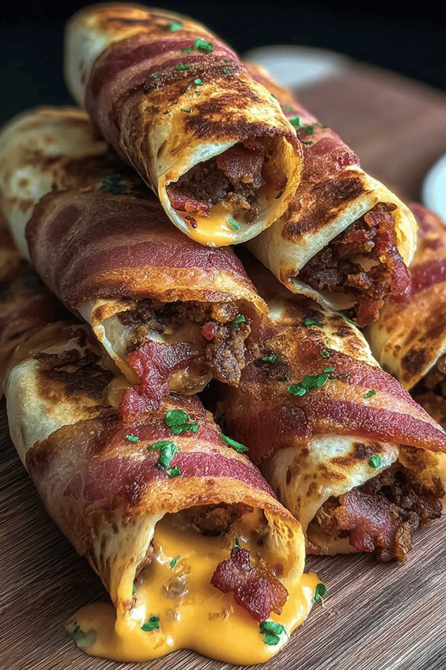 Garlic Butter Bacon Rollups