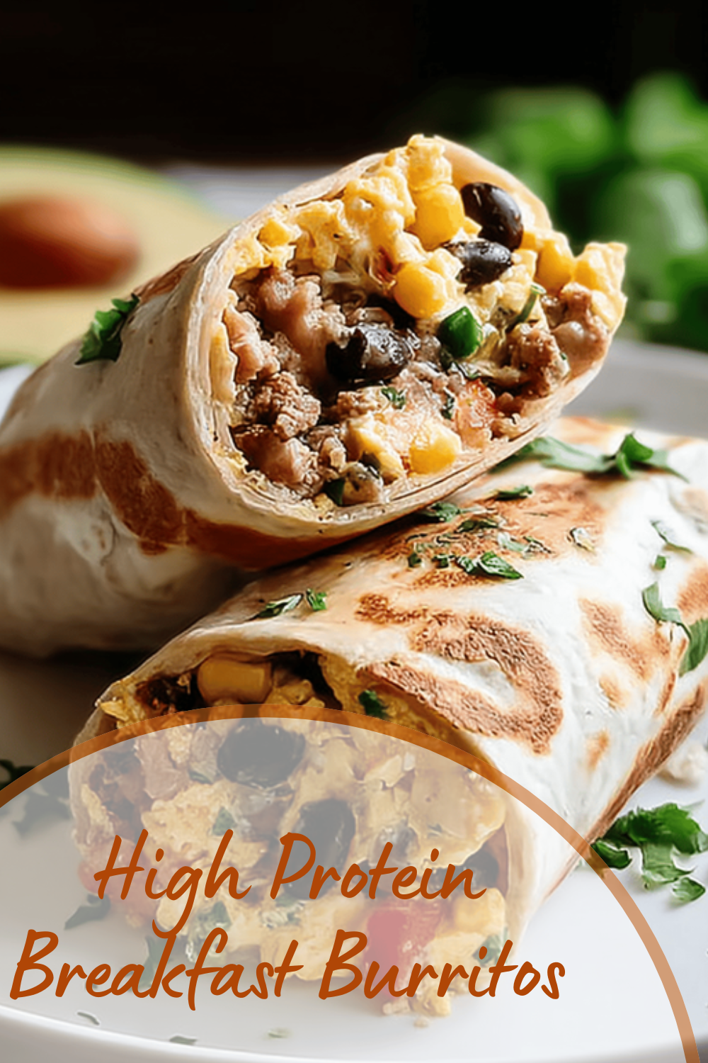 High Protein Breakfast Burritos