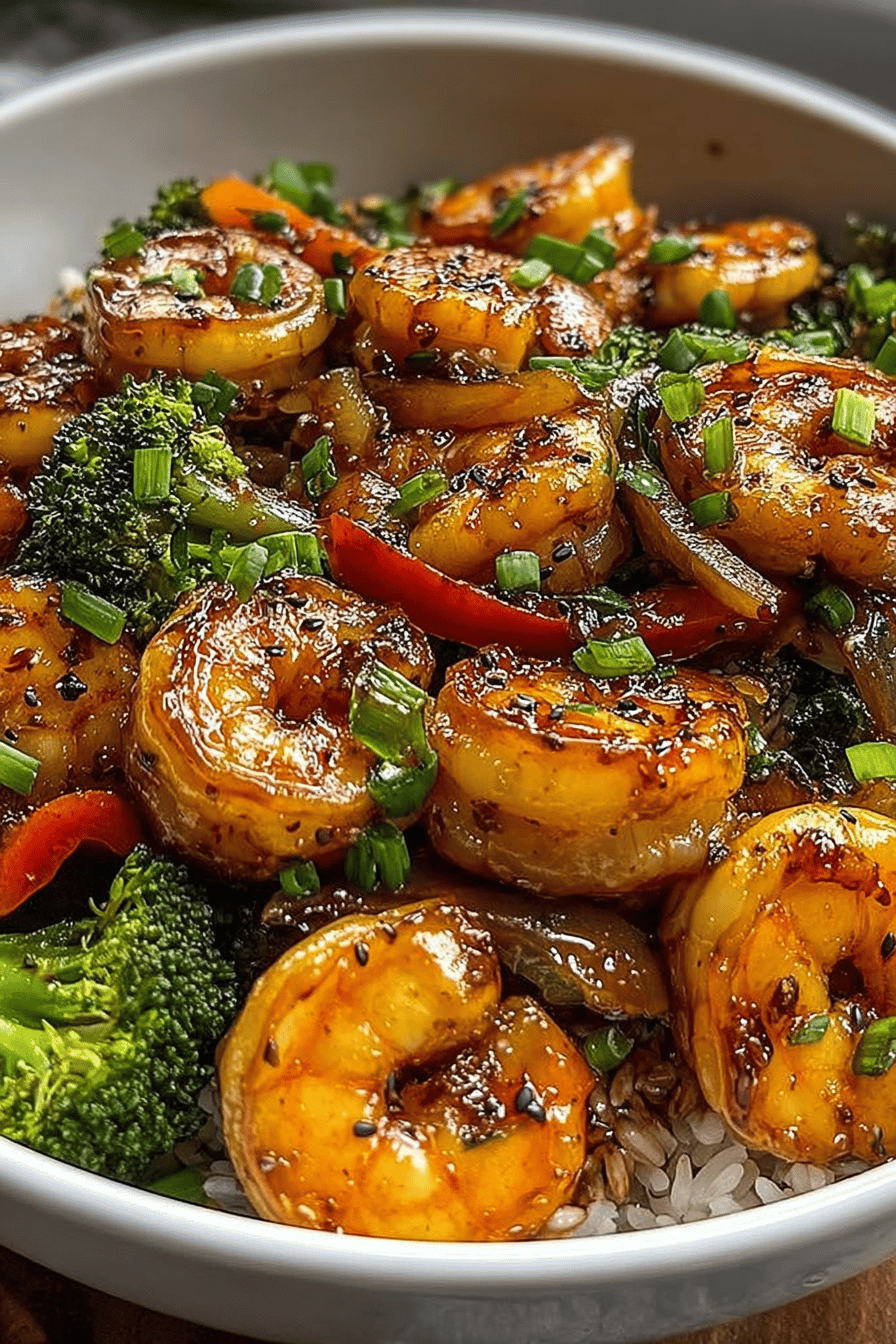 Honey Garlic Shrimp Stir Fry