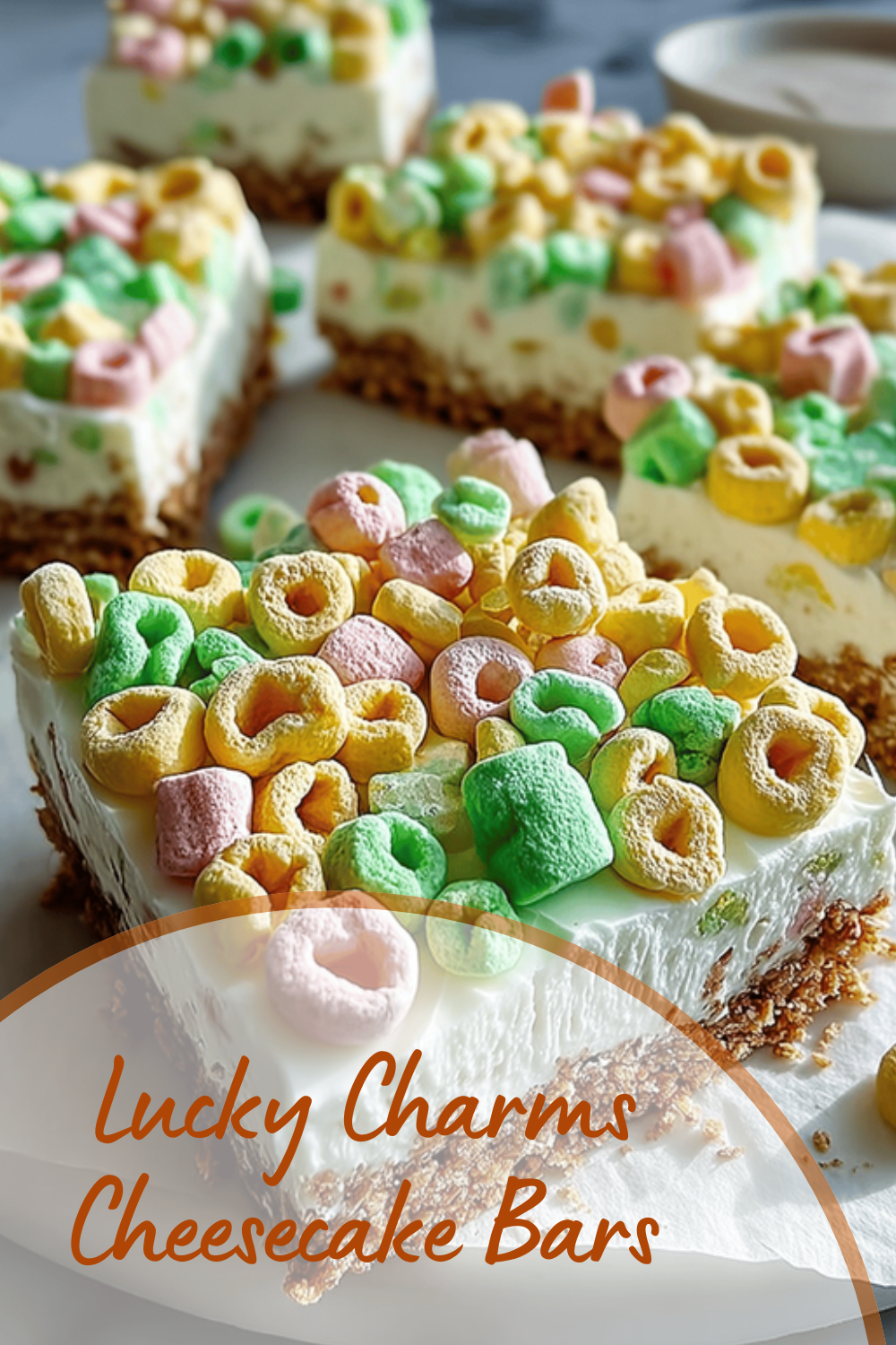 Lucky Charms Cheesecake Bars