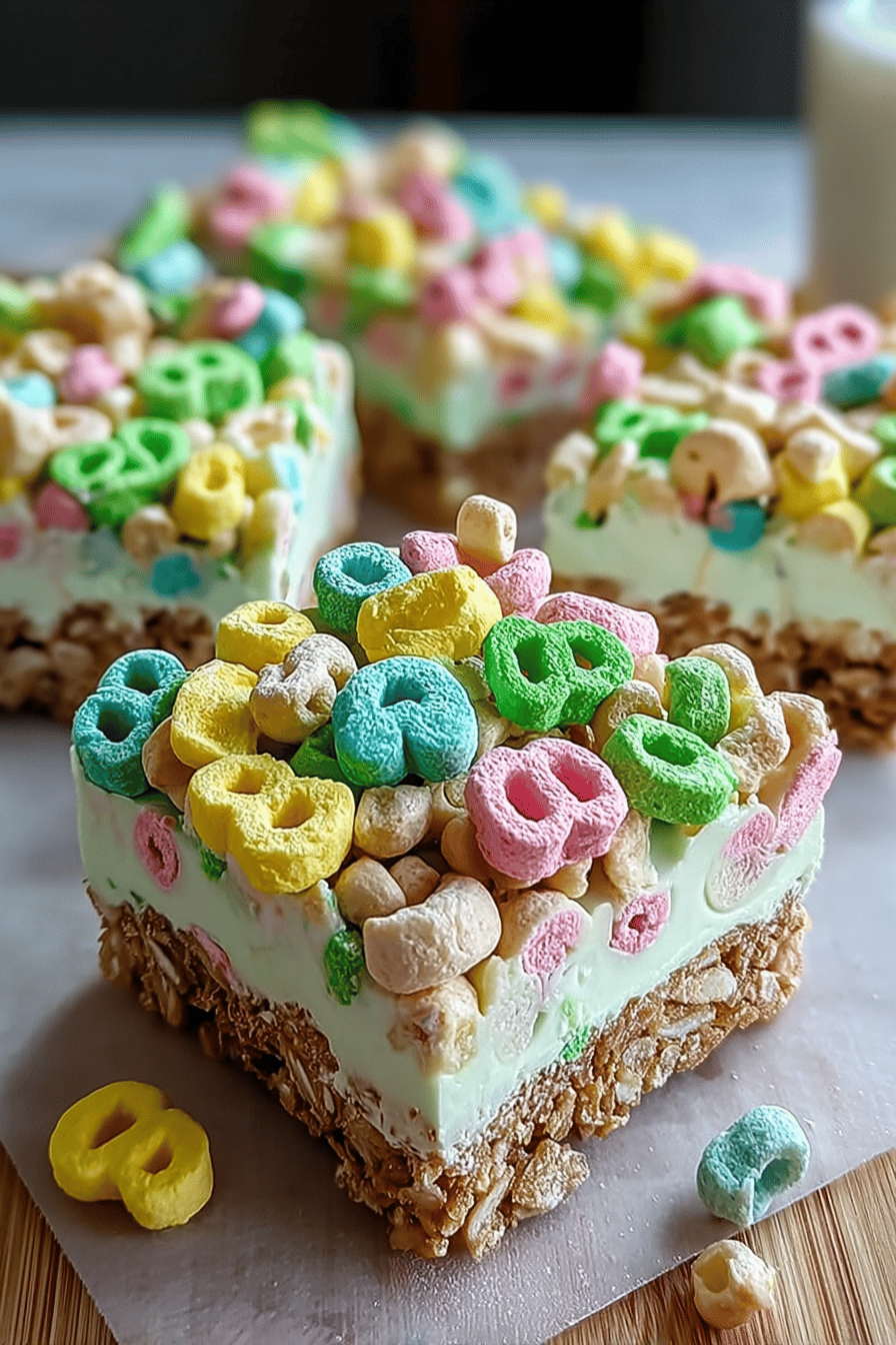 Lucky Charms Cheesecake Bars