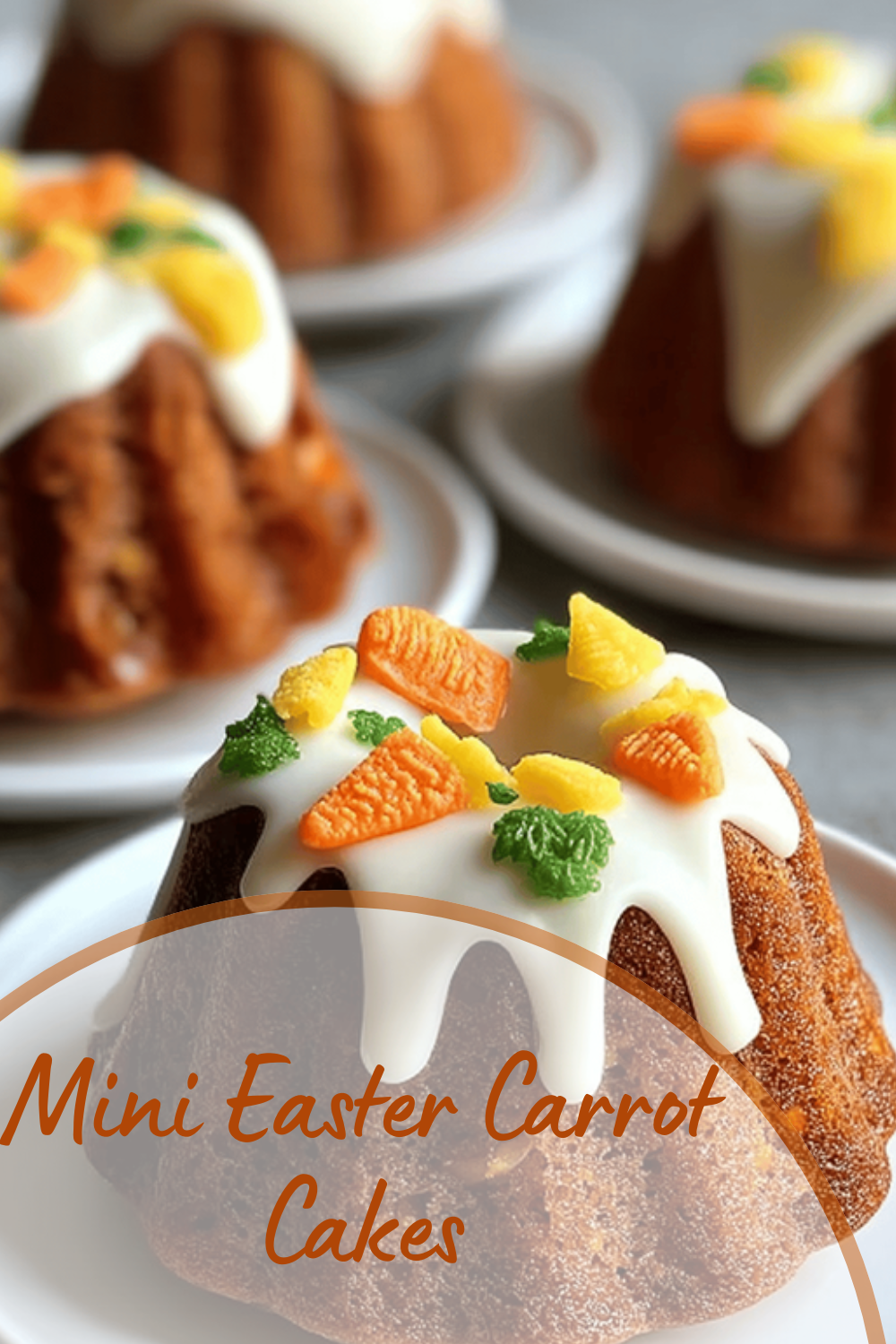 Mini Easter Carrot Cakes