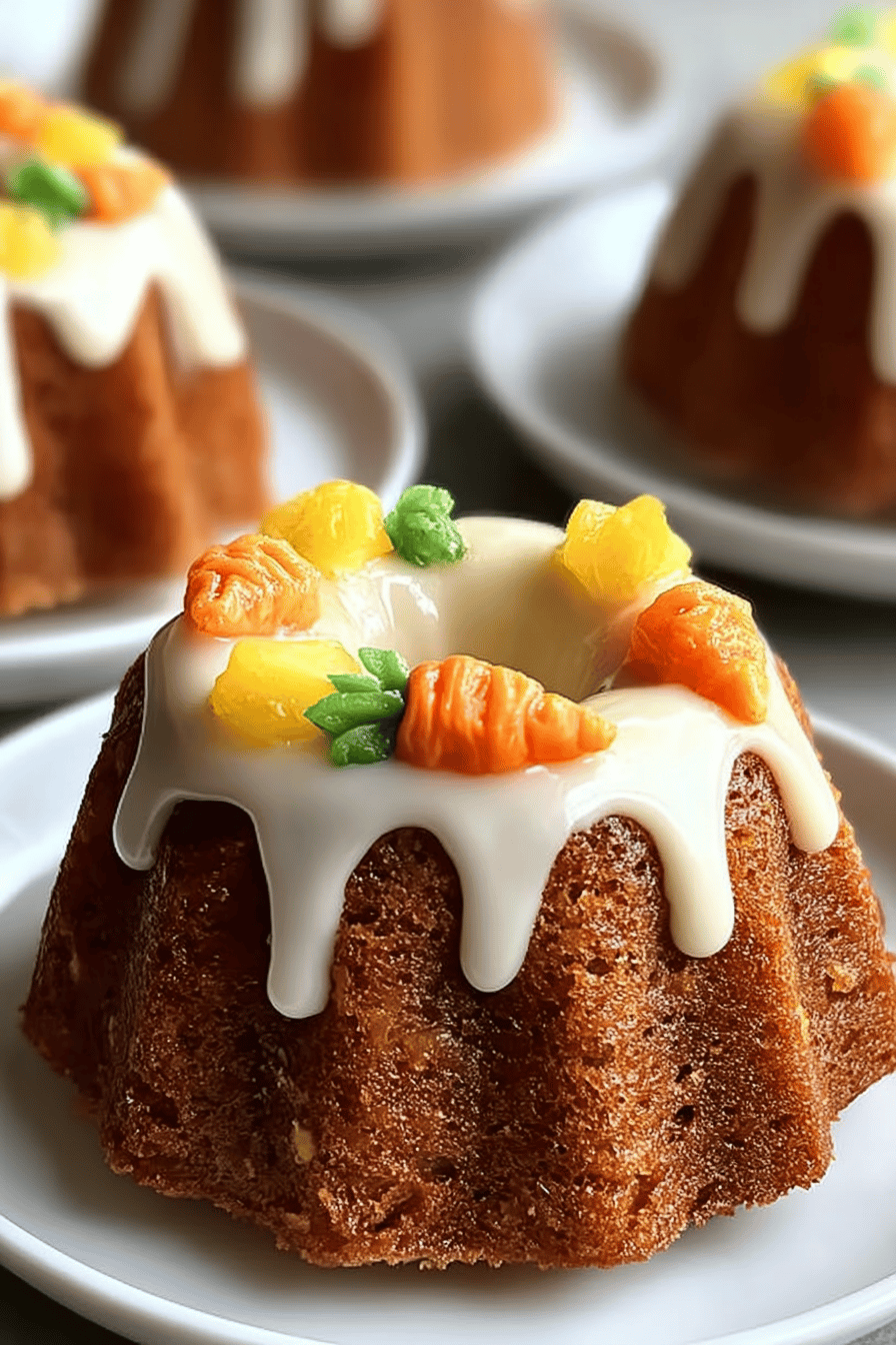Mini Easter Carrot Cakes