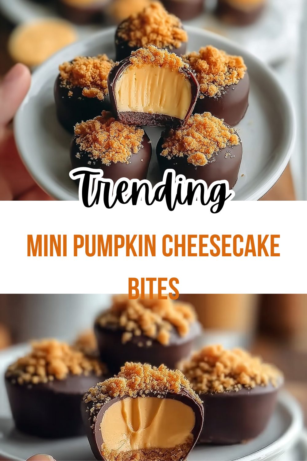 Mini Pumpkin Cheesecake Bites