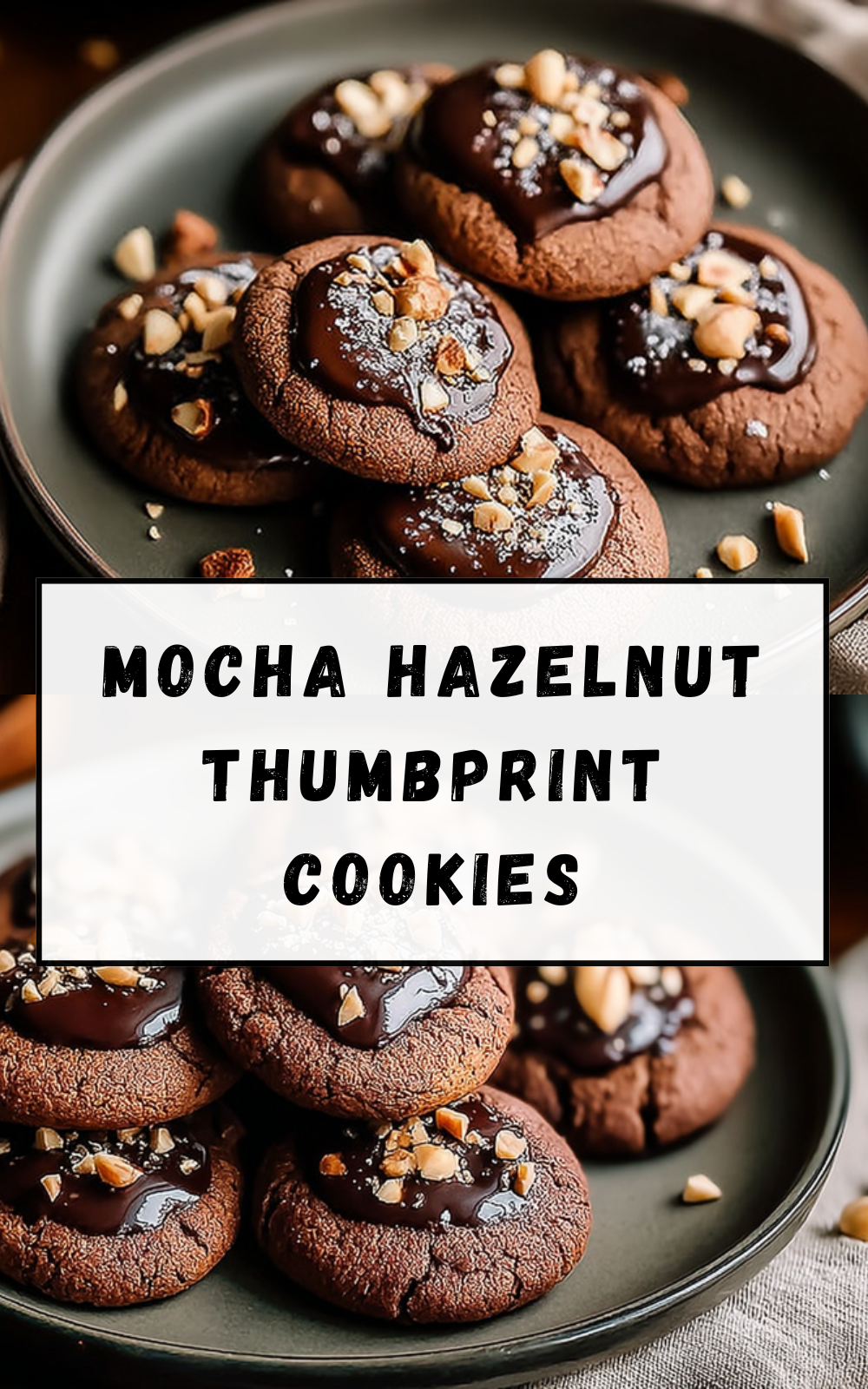 Mocha Hazelnut Thumbprint Cookies
