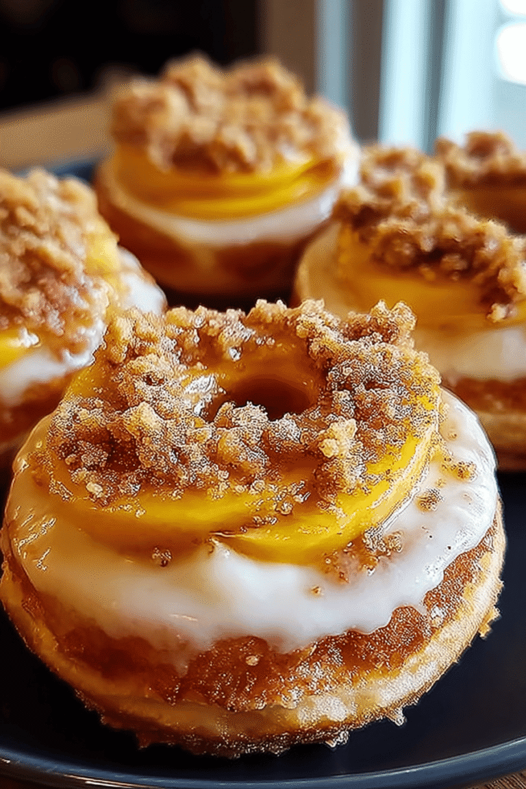 Peach Cobbler Cheesecake Donuts 43.Png