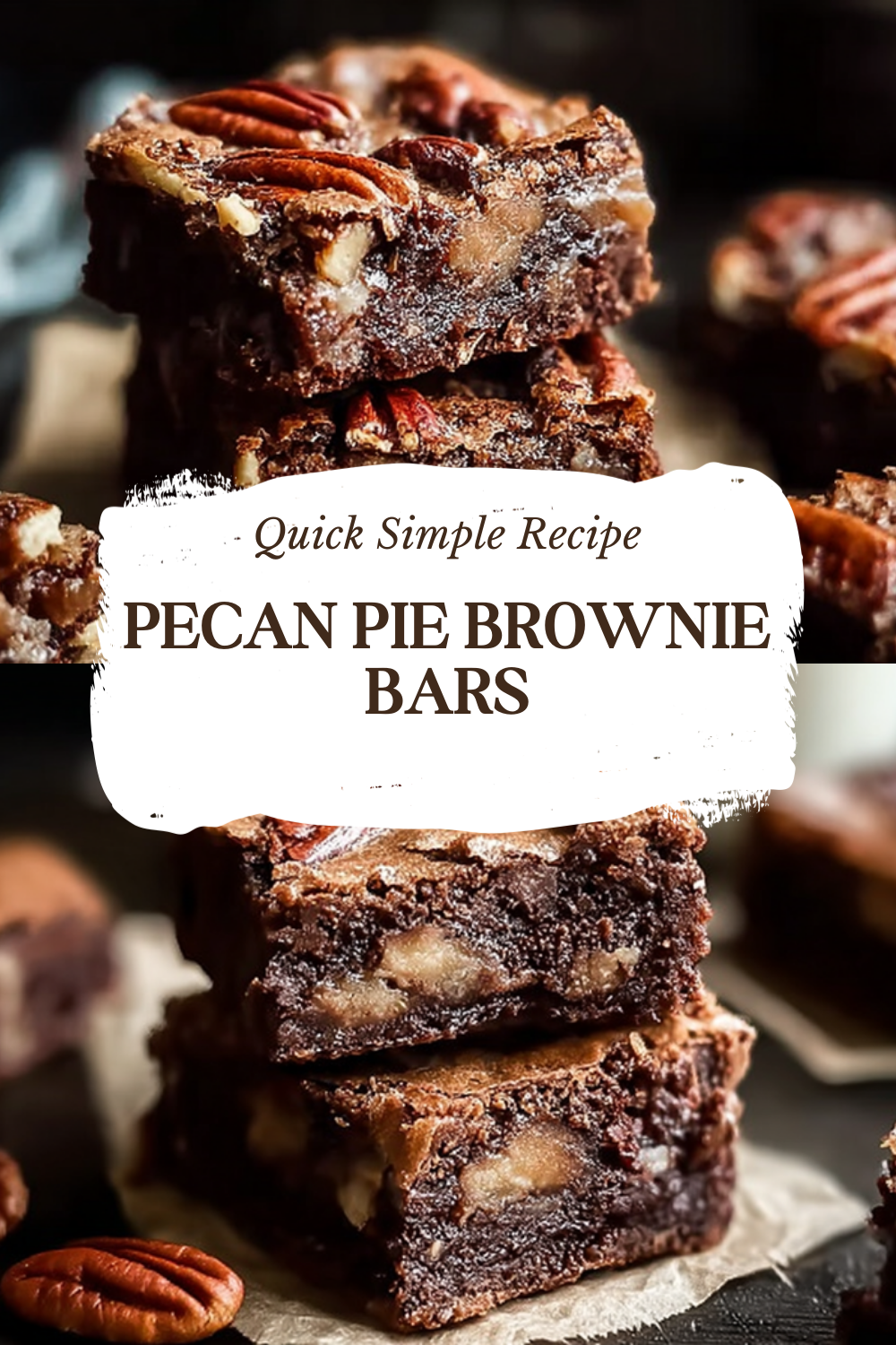 Pecan Pie Brownie Bars