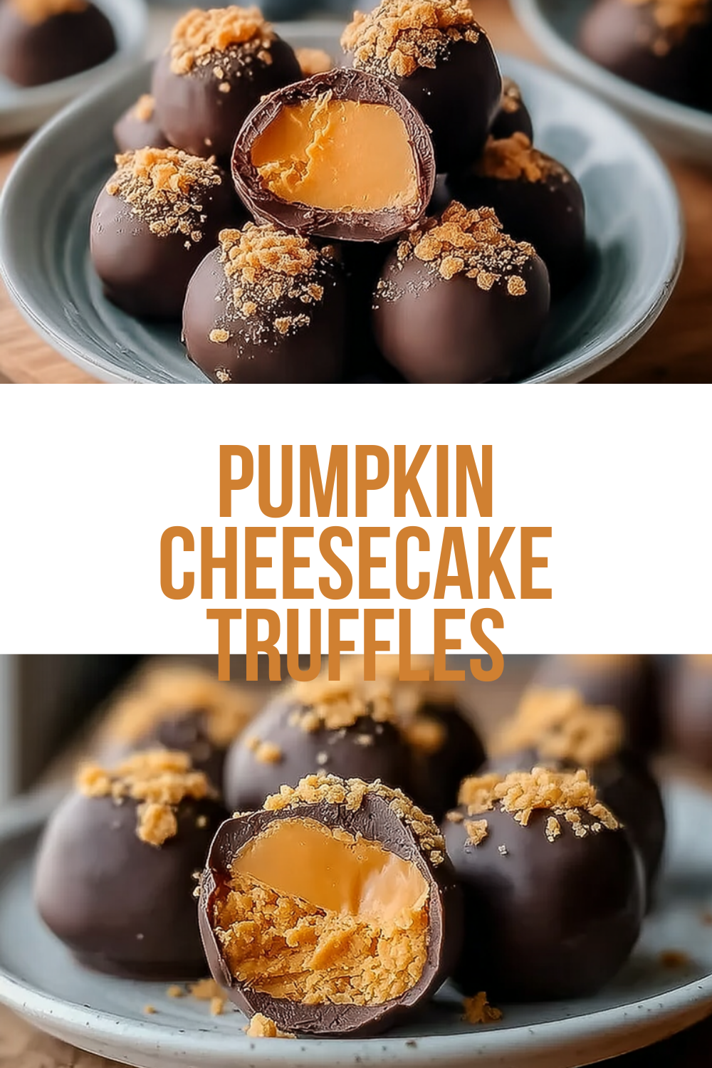 Pumpkin Cheesecake Truffles