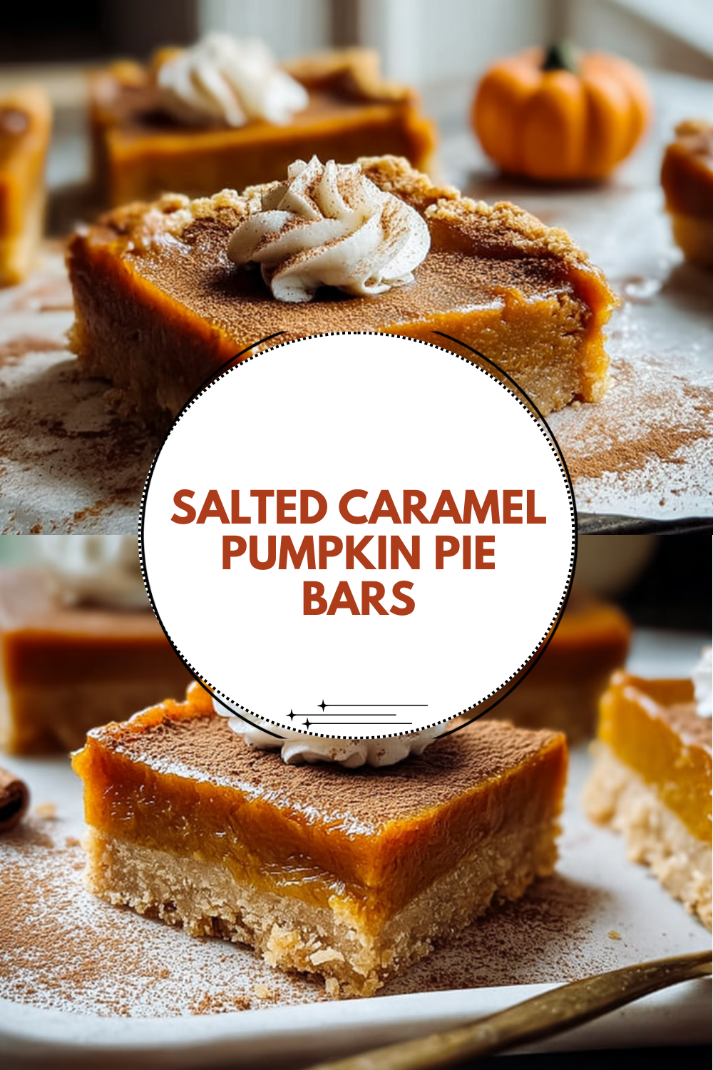 Salted Caramel Pumpkin Pie Bars