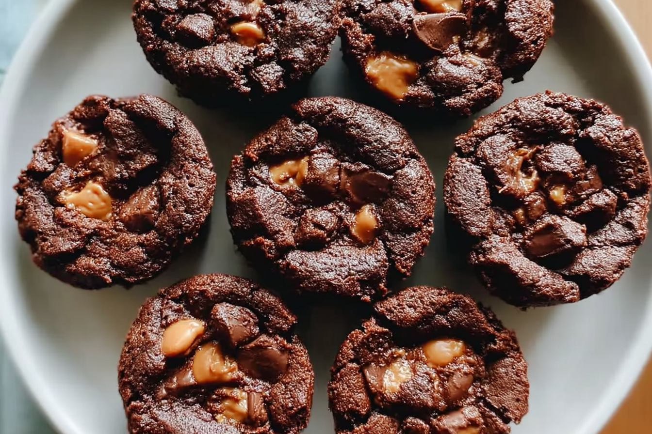 Salted Peanut Butter Double Chocolate Cookie Cups