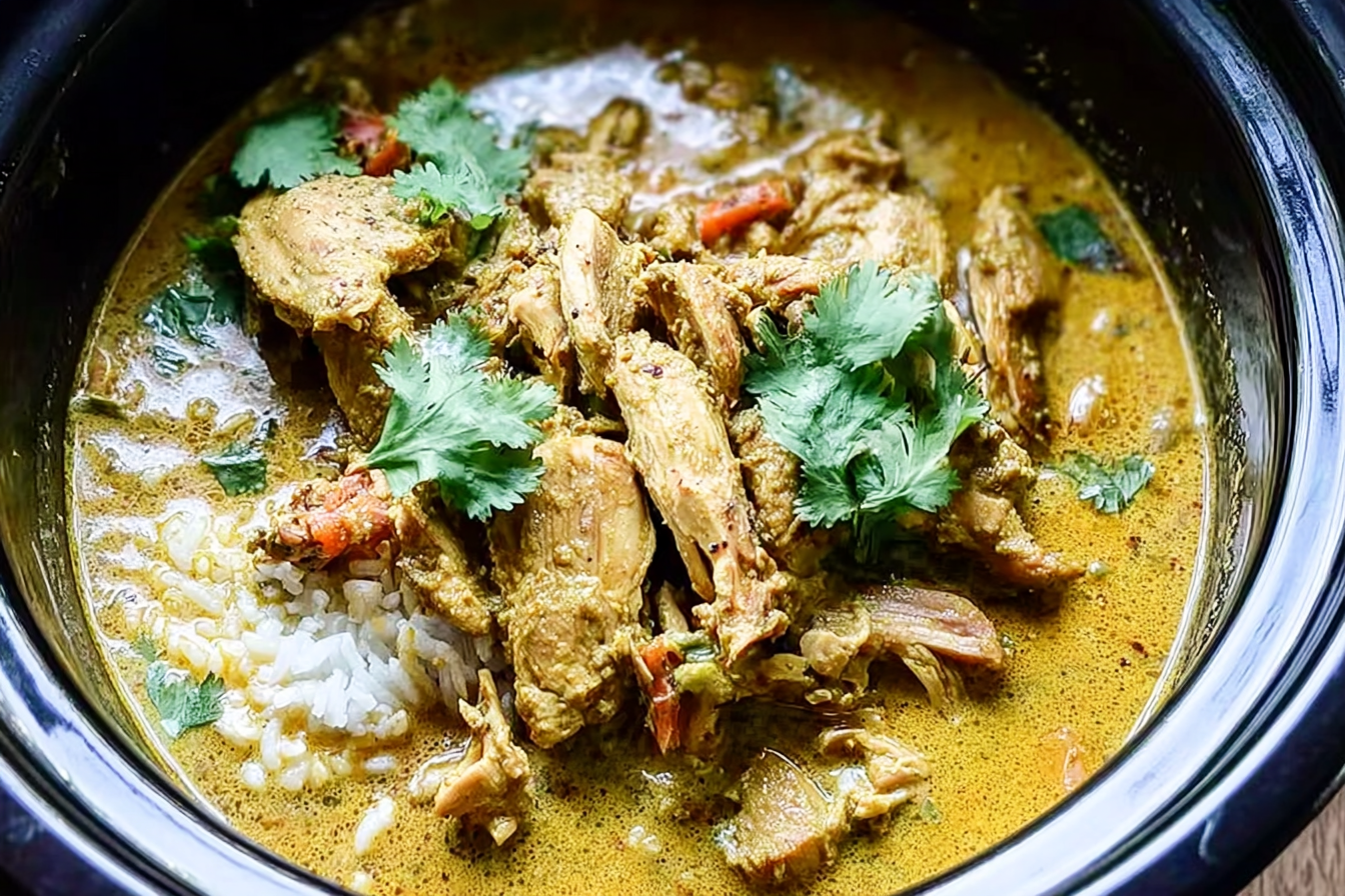 Slow Cooked Coconut Curry Chicken