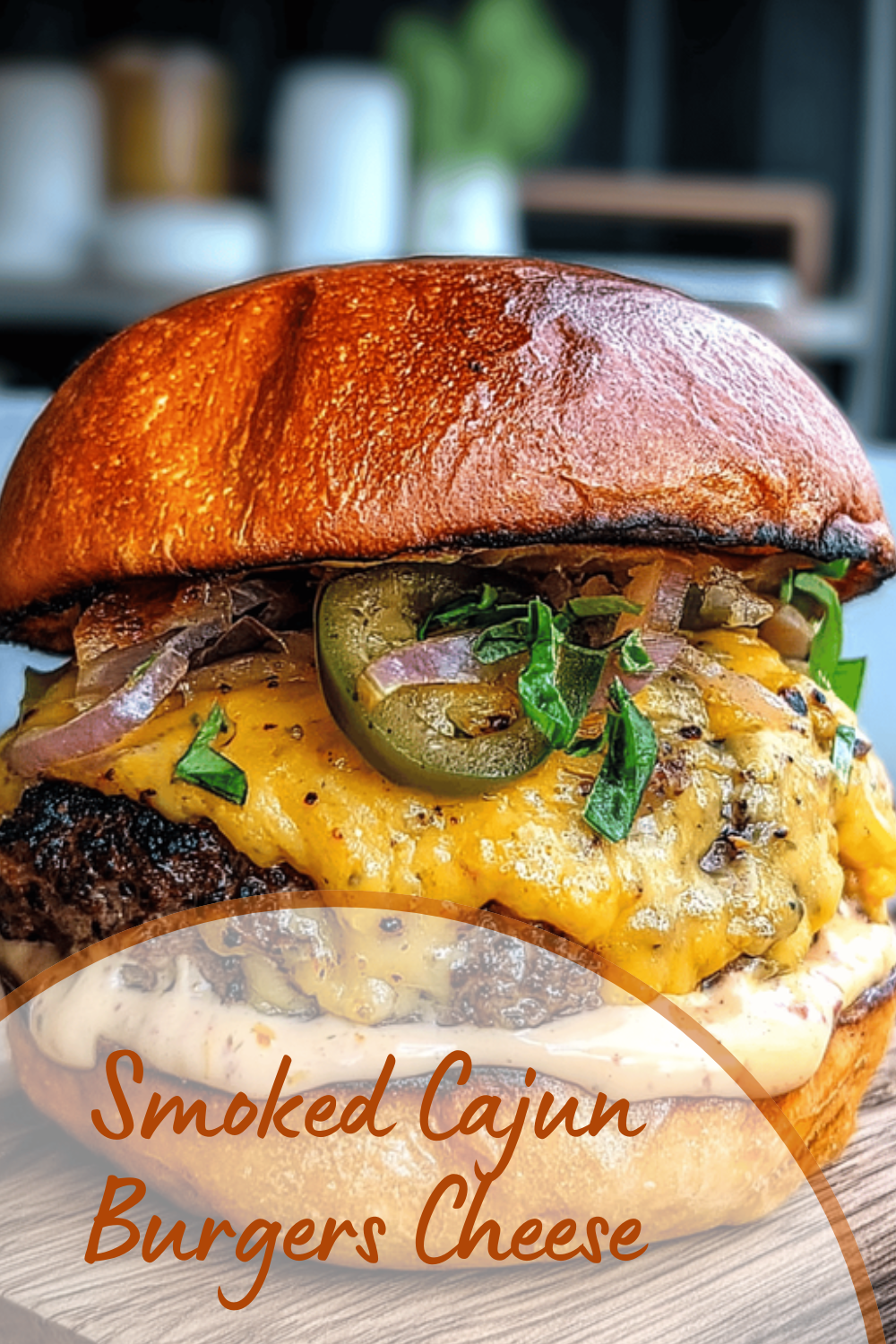 Smoked Cajun Burgers Cheese