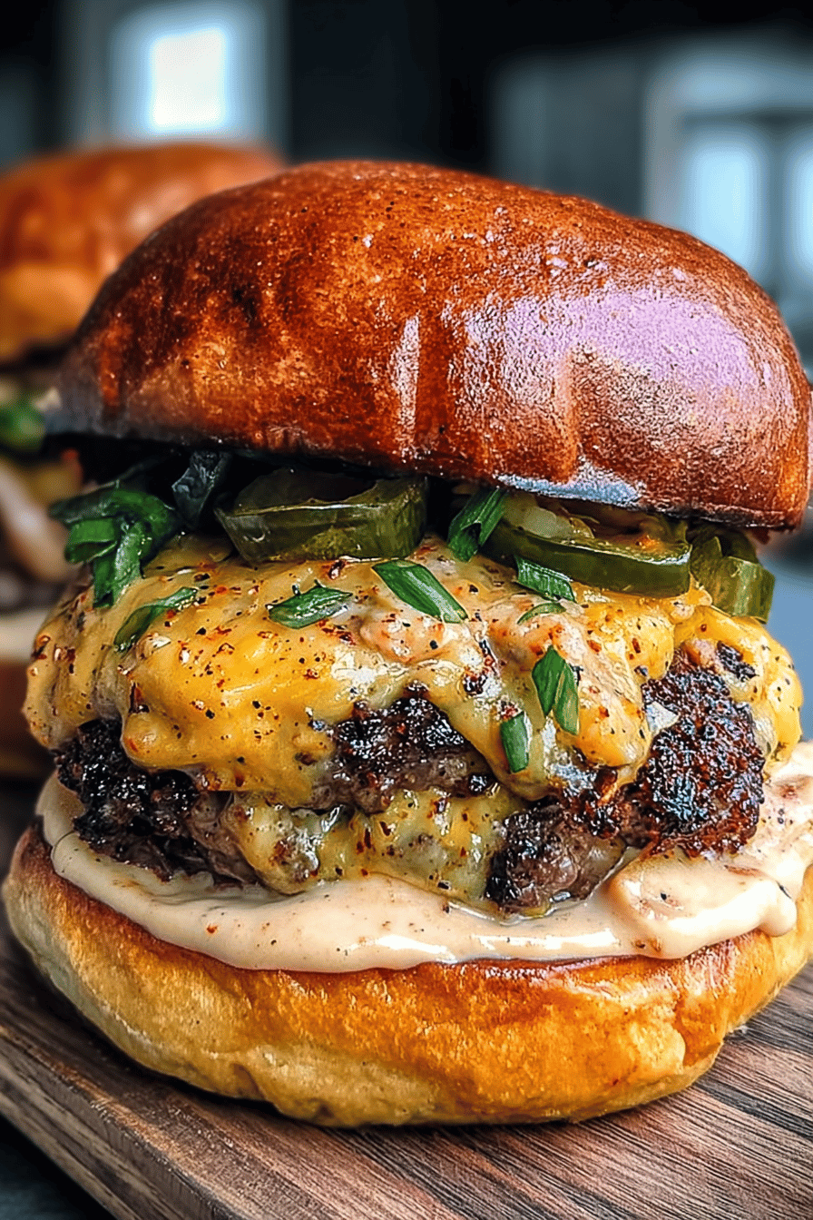 Smoked Cajun Burgers Cheese