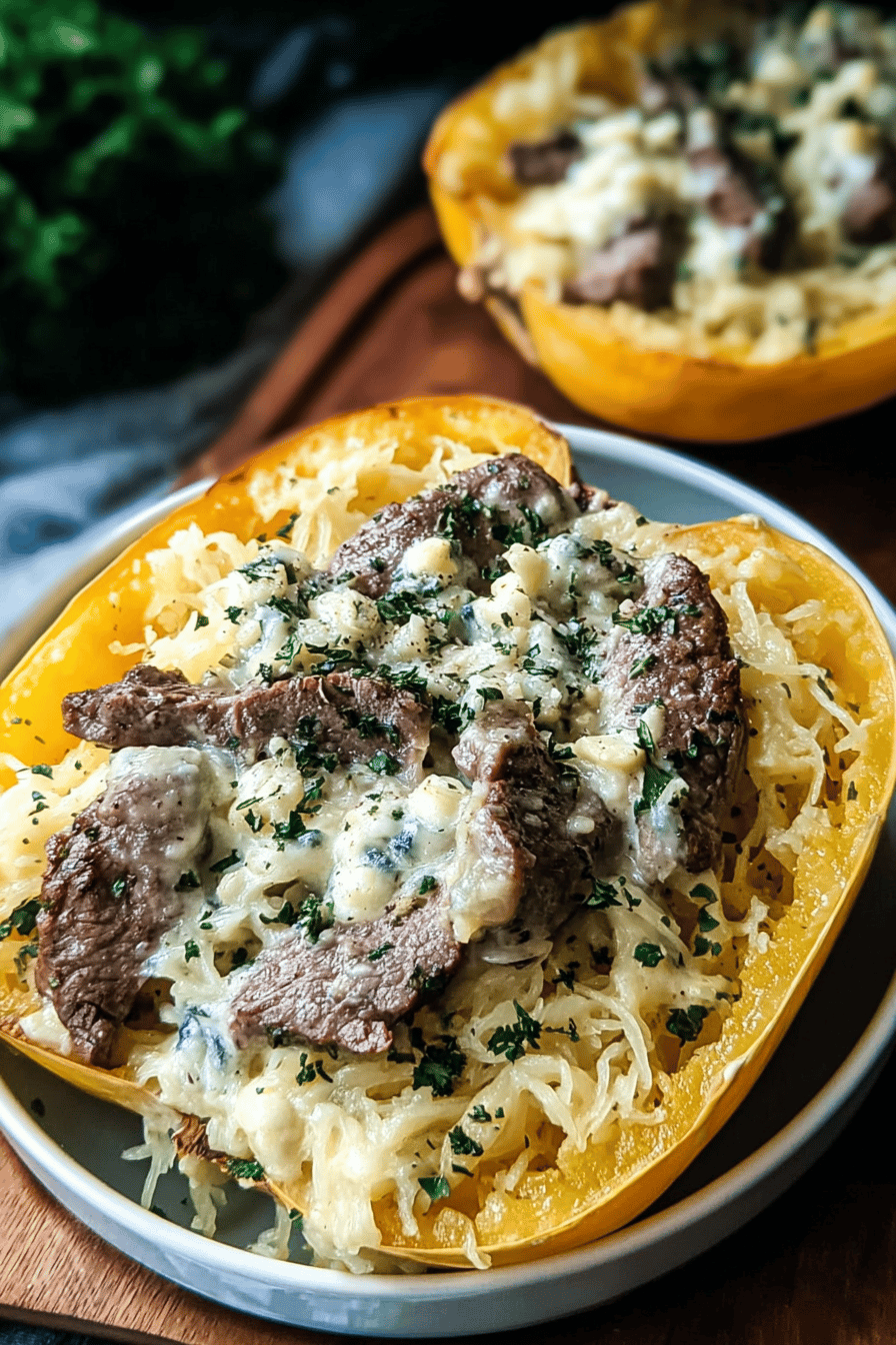 Steak Alfredo Squash