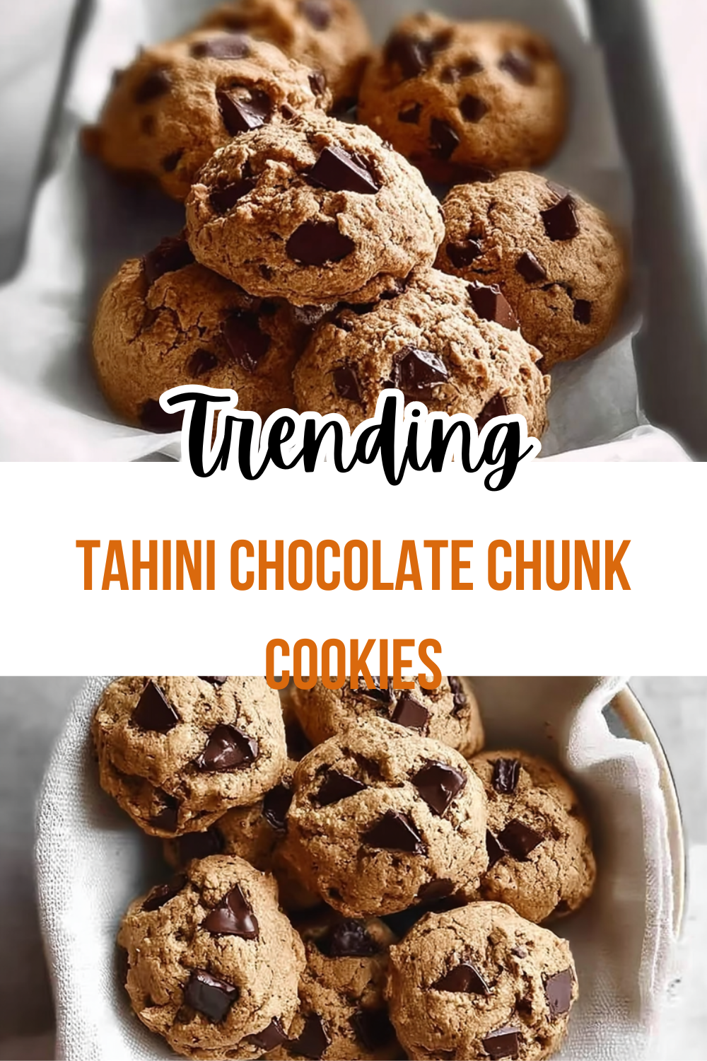 Tahini Chocolate Chunk Cookies