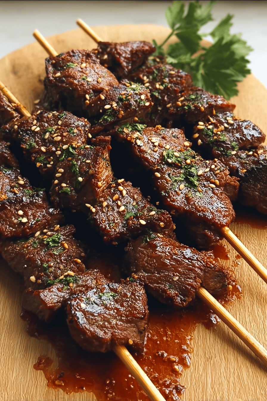 Teriyaki Sesame Beef Skewers