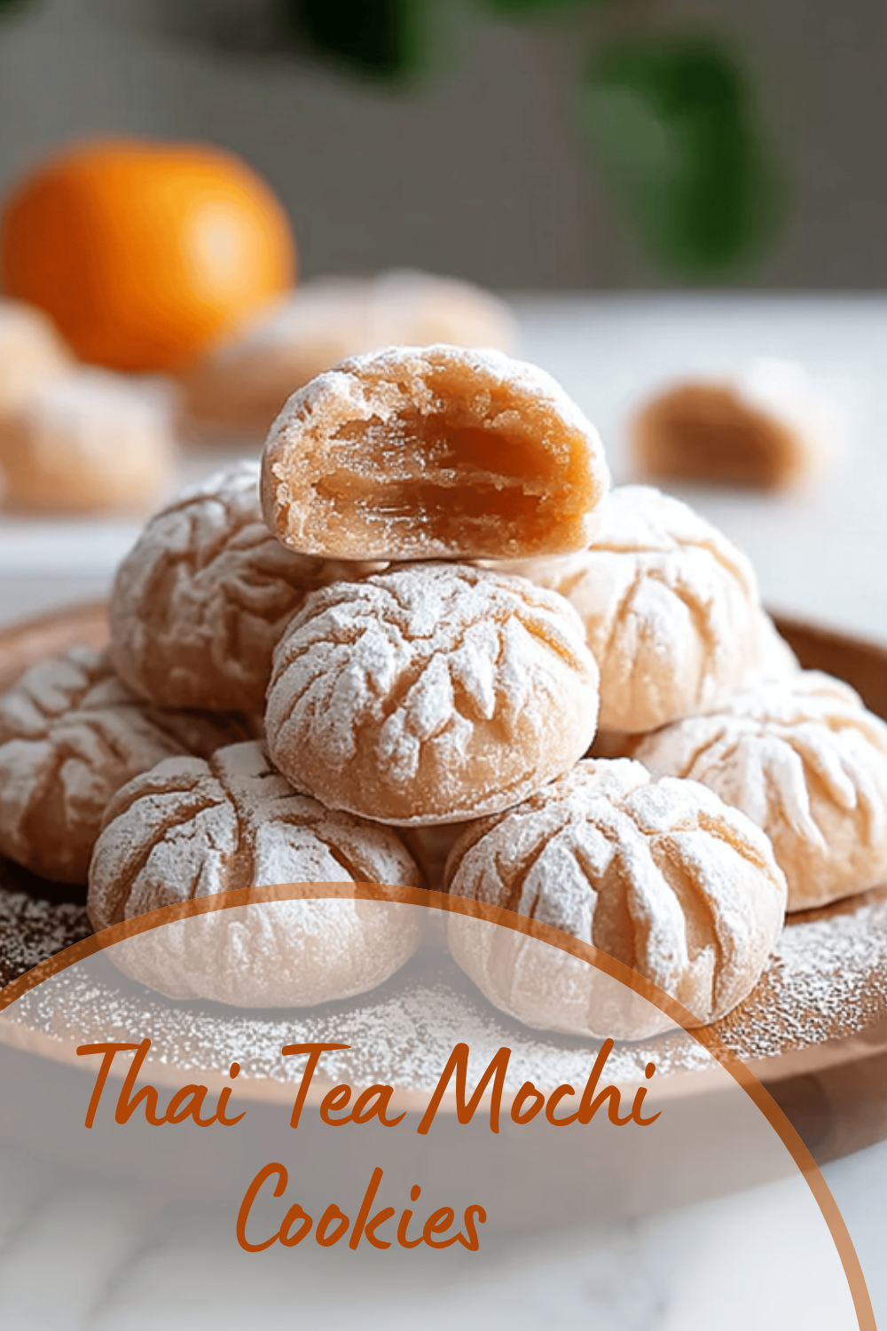 Thai Tea Mochi Cookies