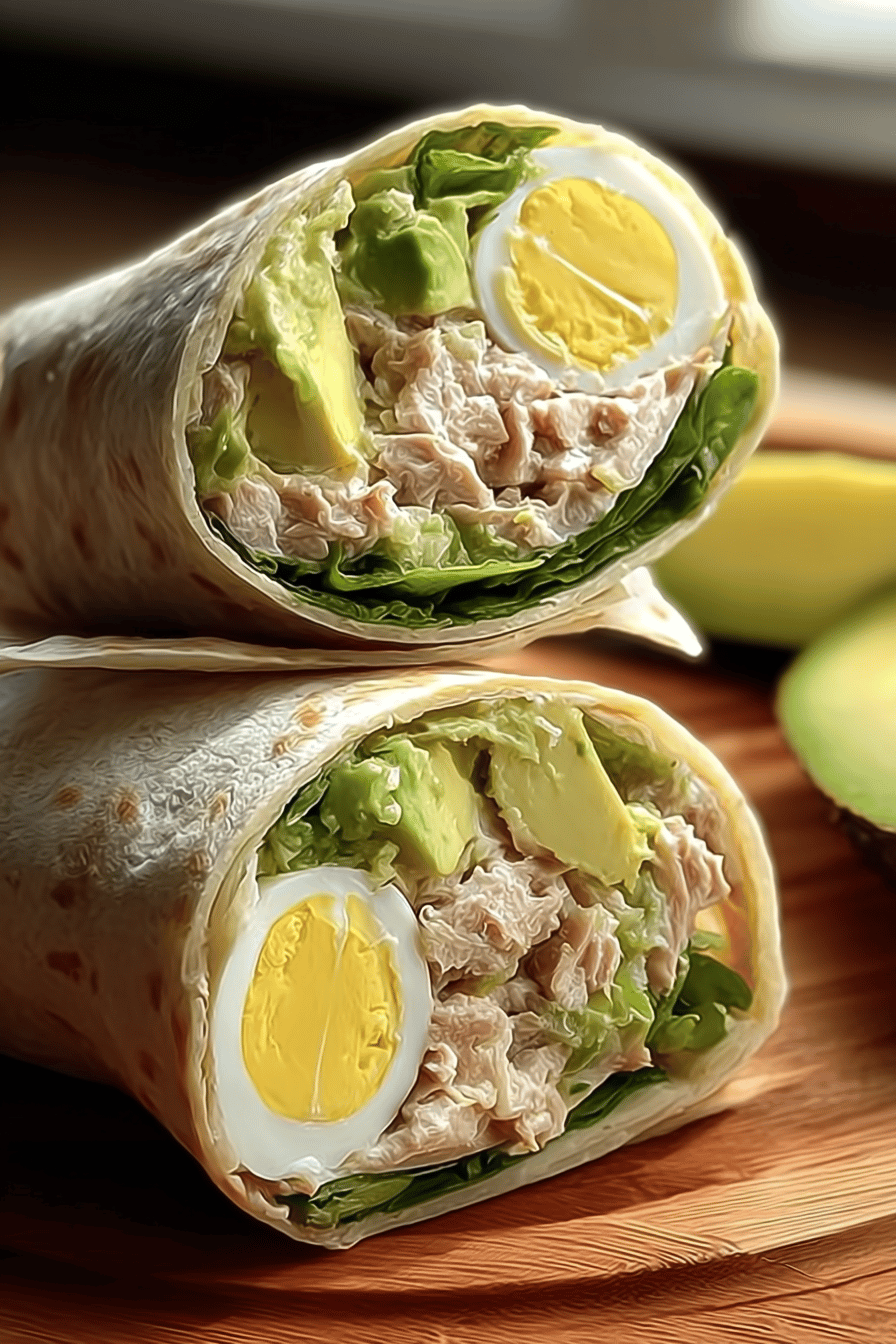 Tuna Avocado Egg Wrap