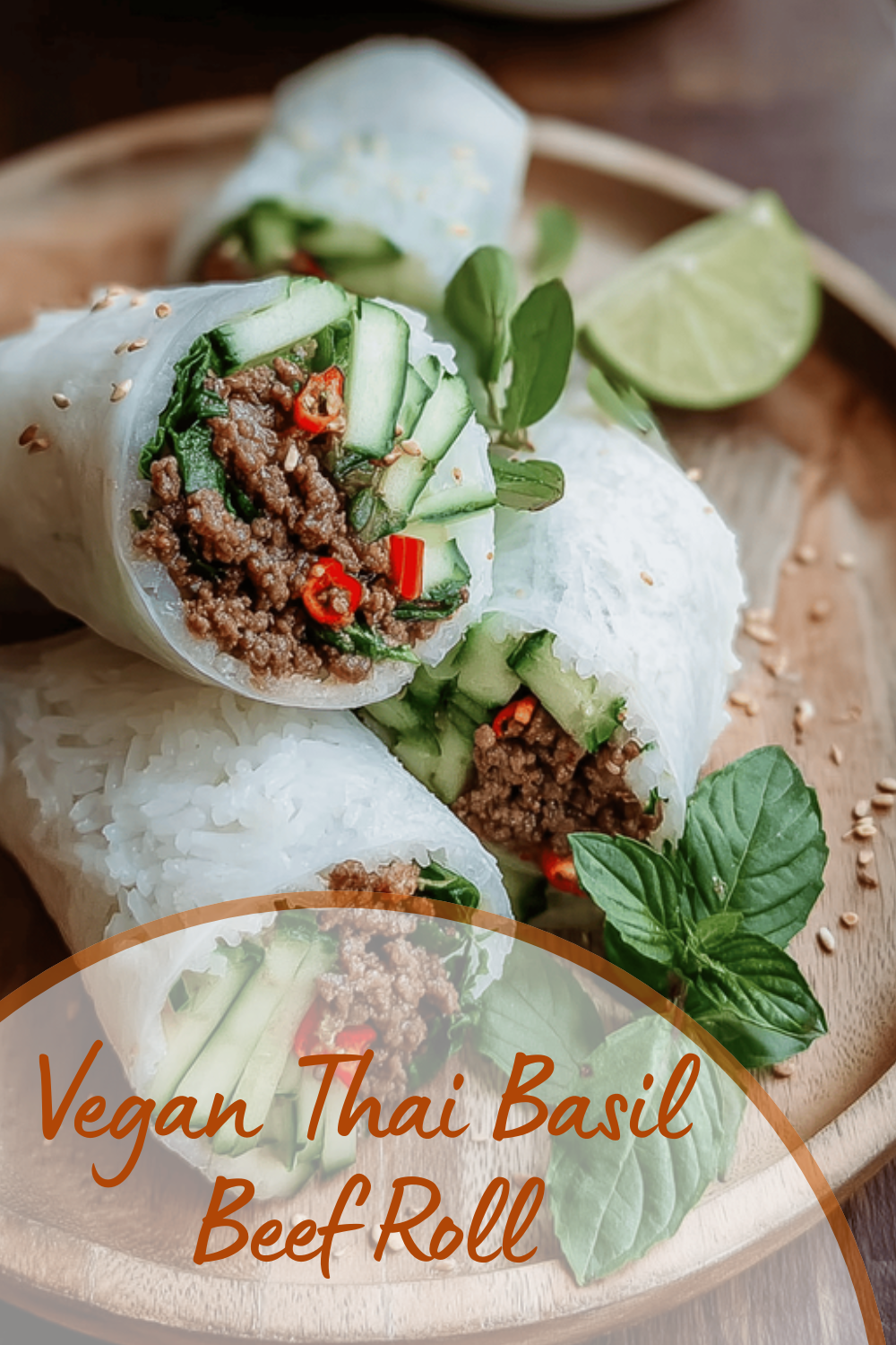 Vegan Thai Basil Beef Roll