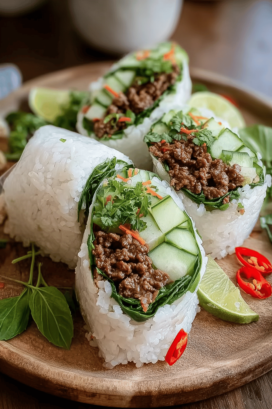 Vegan Thai Basil Beef Roll