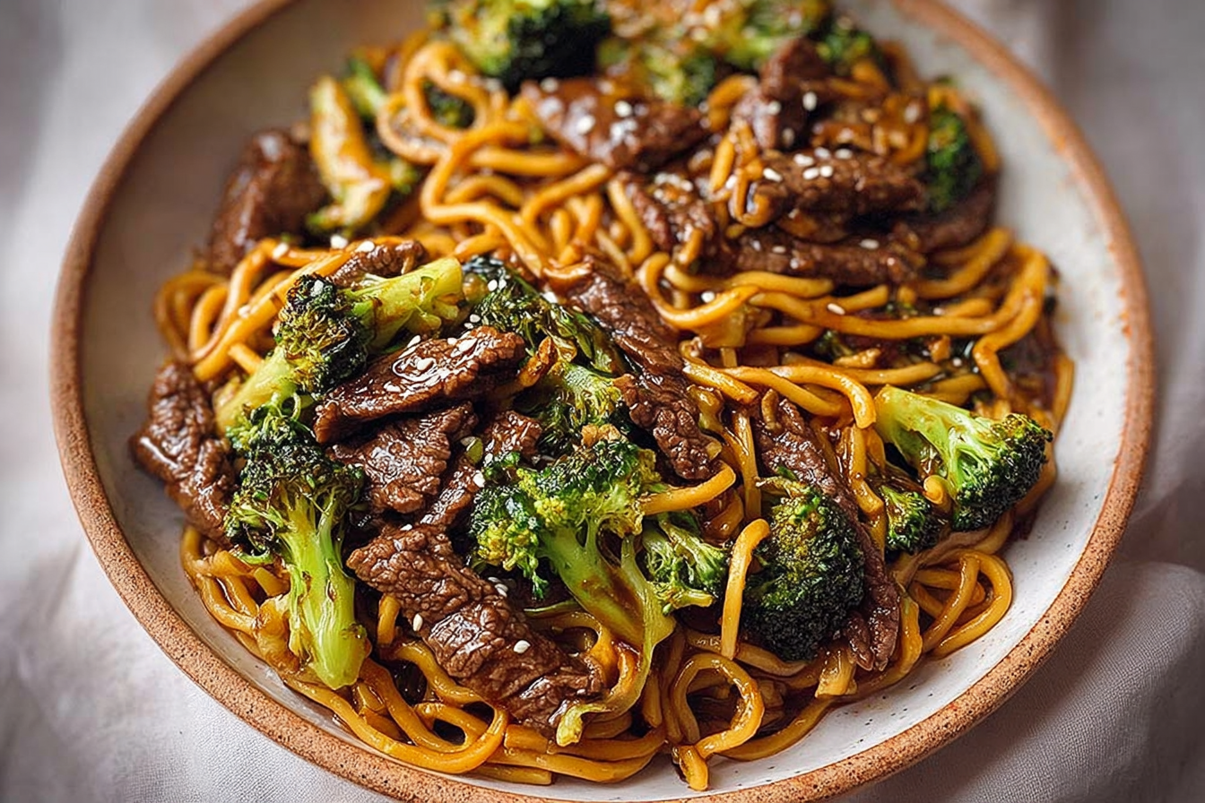 Beef Broccoli Lo Mein Noodles