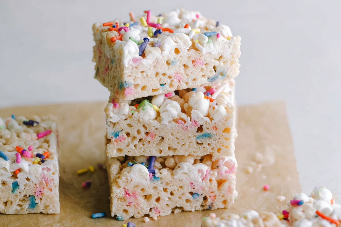Birthday Sprinkle Rice Krispy Treats Recipe