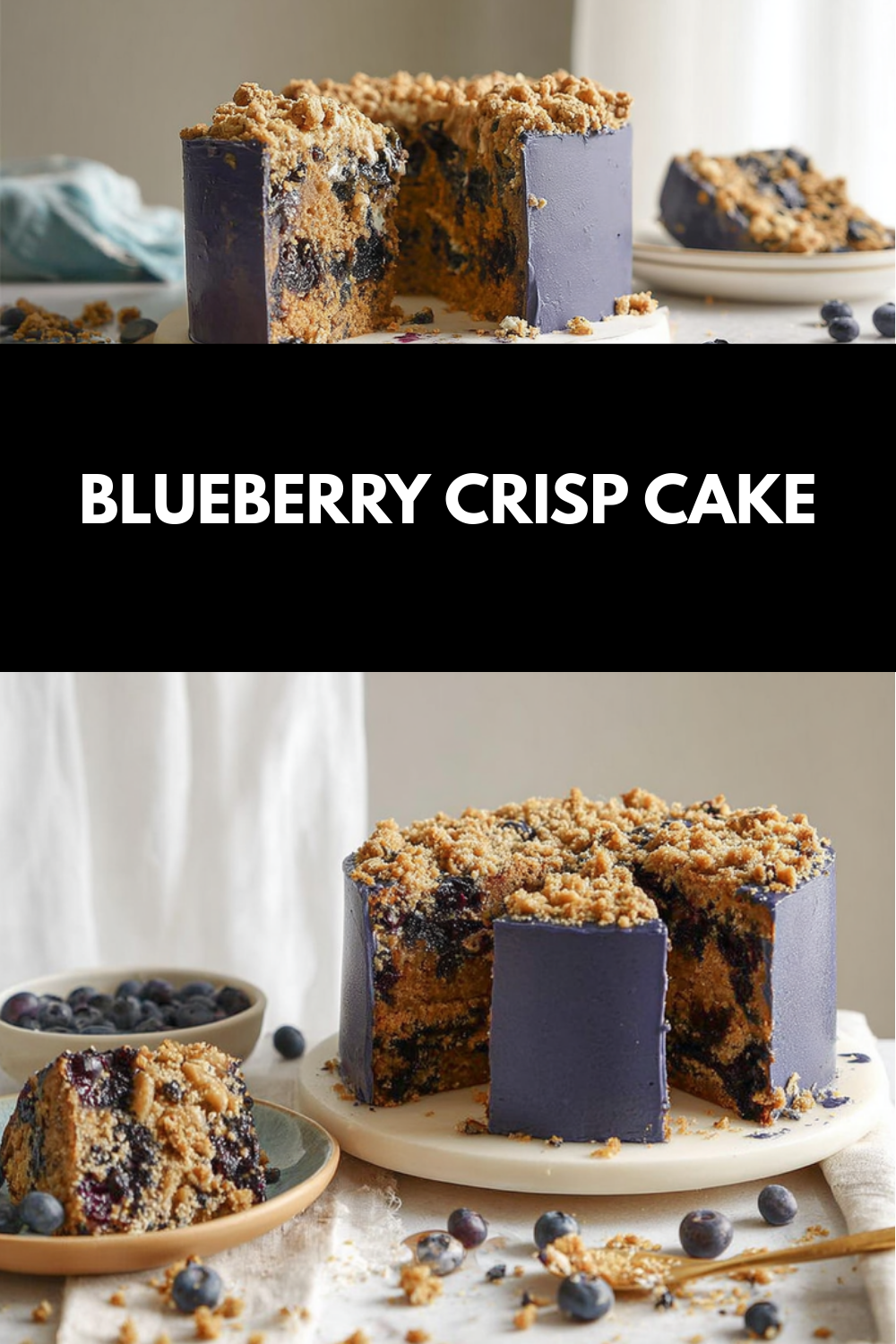 Blueberry Crisp Cake