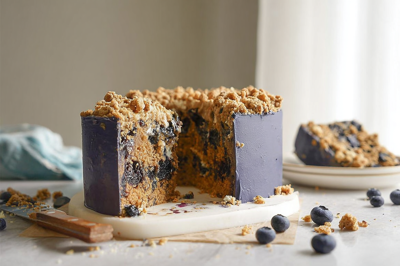 Blueberry Crisp Cake