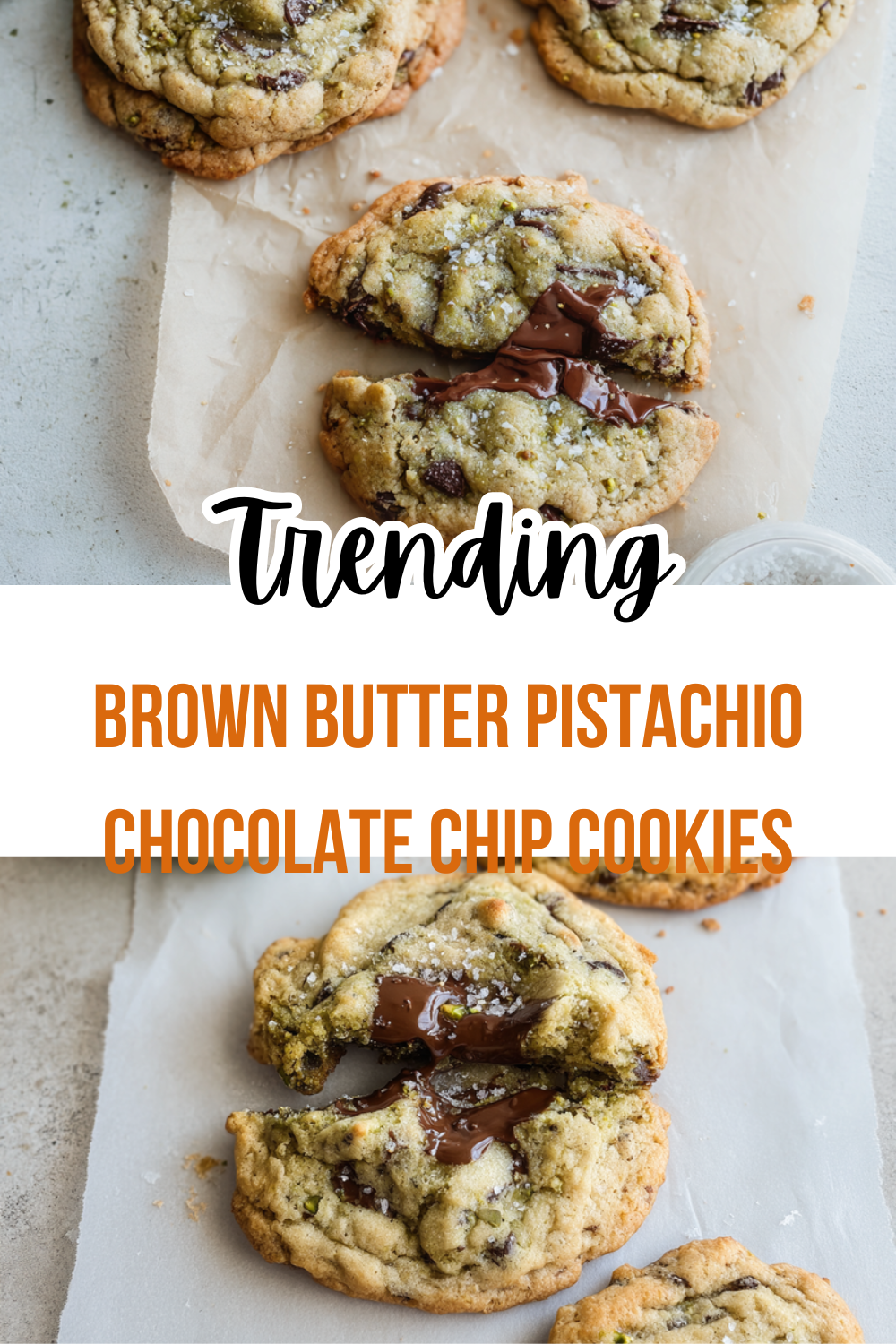 Brown Butter Pistachio Chocolate Chip Cookies