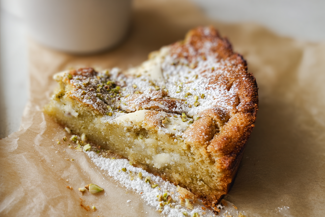 Buttery Pistachio Gooey Butter Cake Recipe