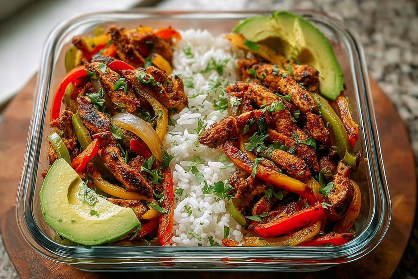 Chicken Fajita Meal Prep Bowls